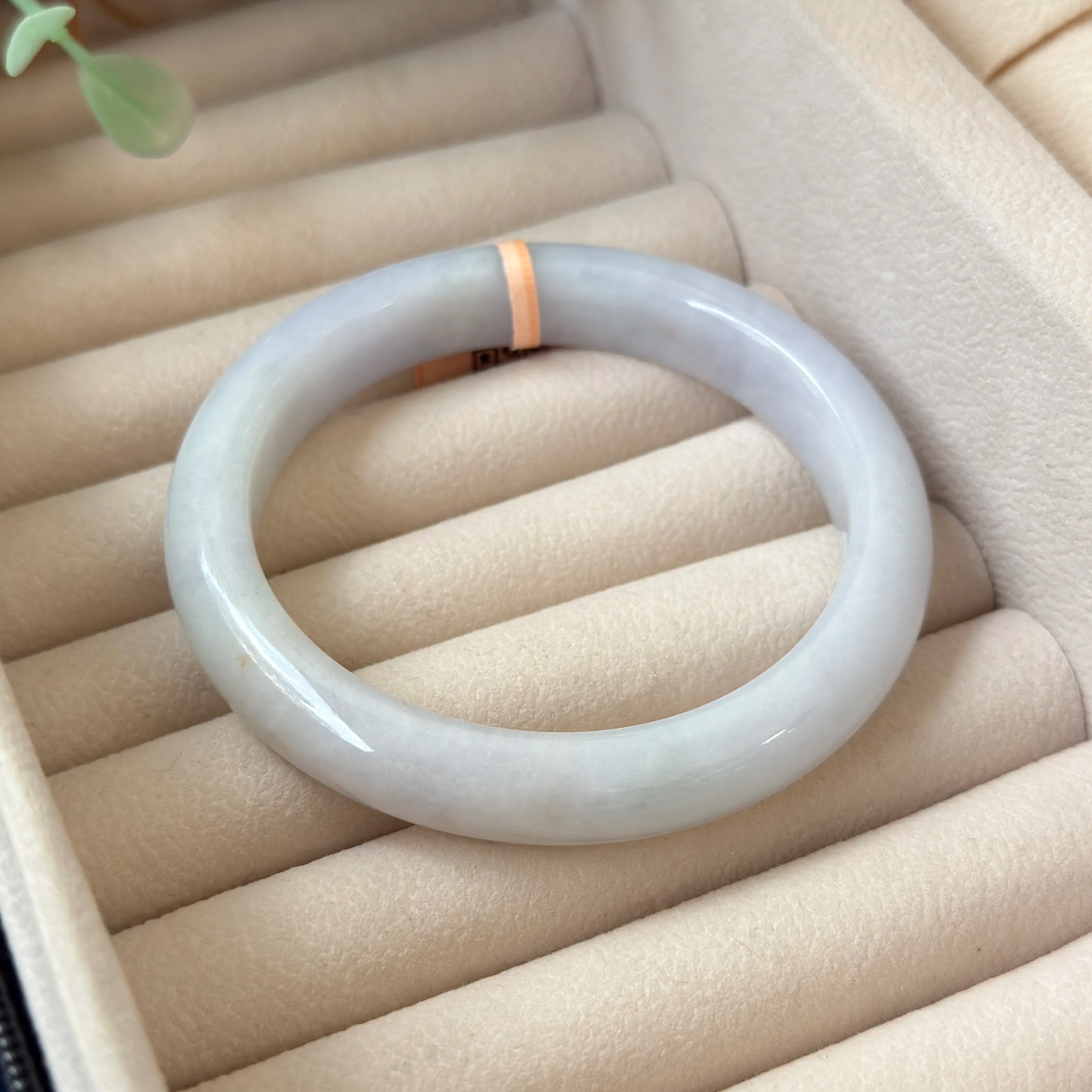 Grade A Russet Lavender Green Jade Bangle - S60+/63.7g