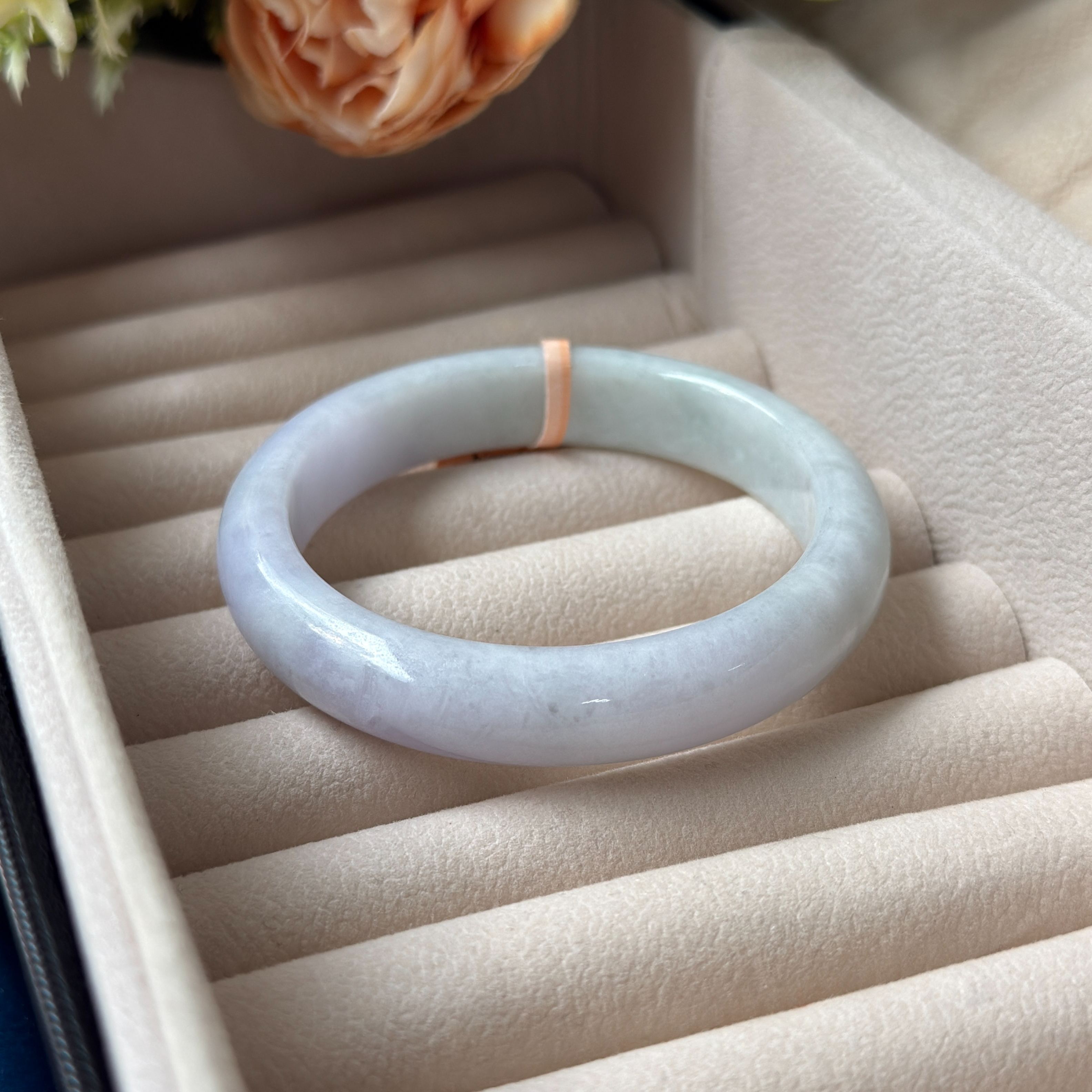 Grade A Lavender Sage Jade Bangle - S56/55.2g