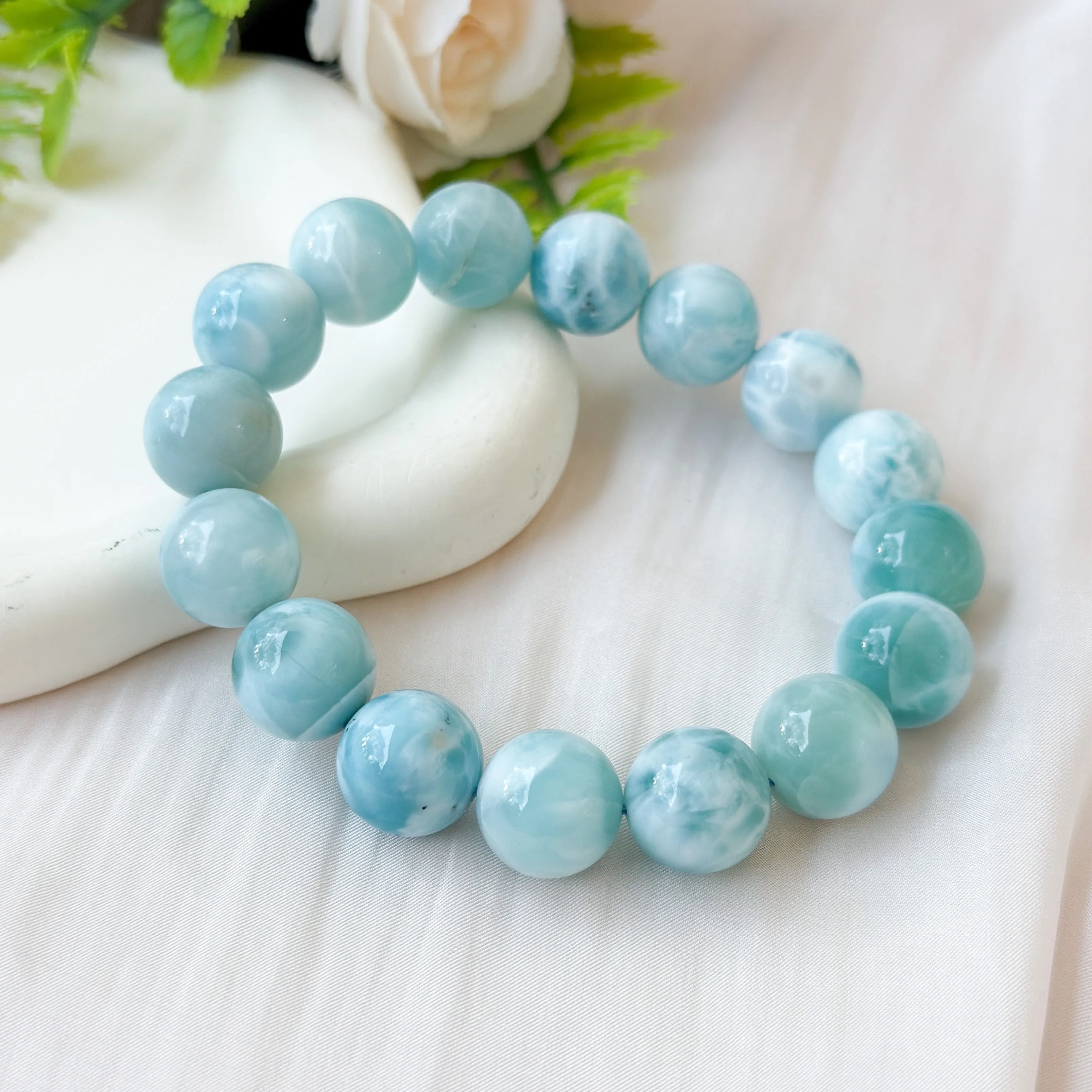 Larimar 15mm AAA+ Bracelet