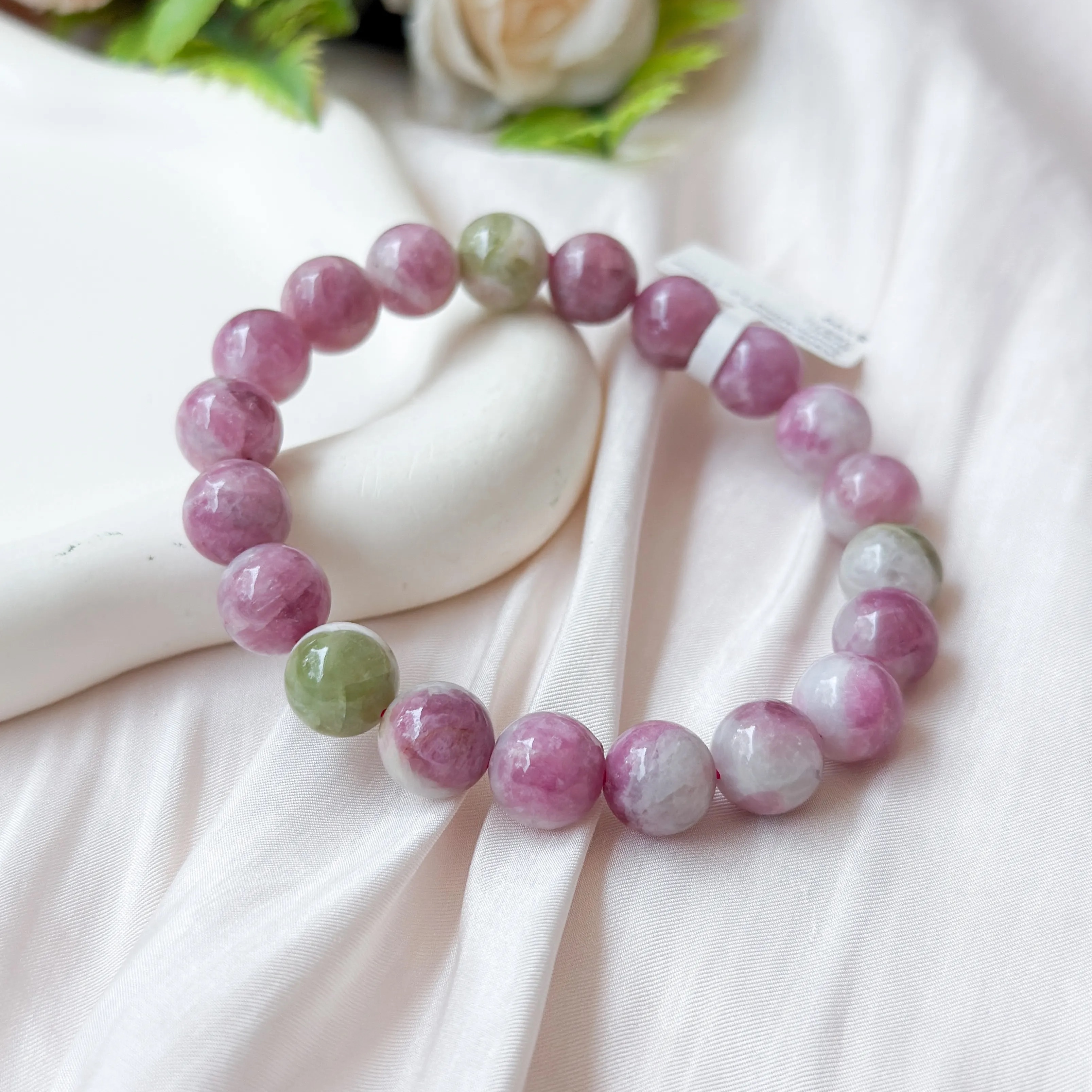 Watermelon Tourmaline 10-11mm AAA Bracelet