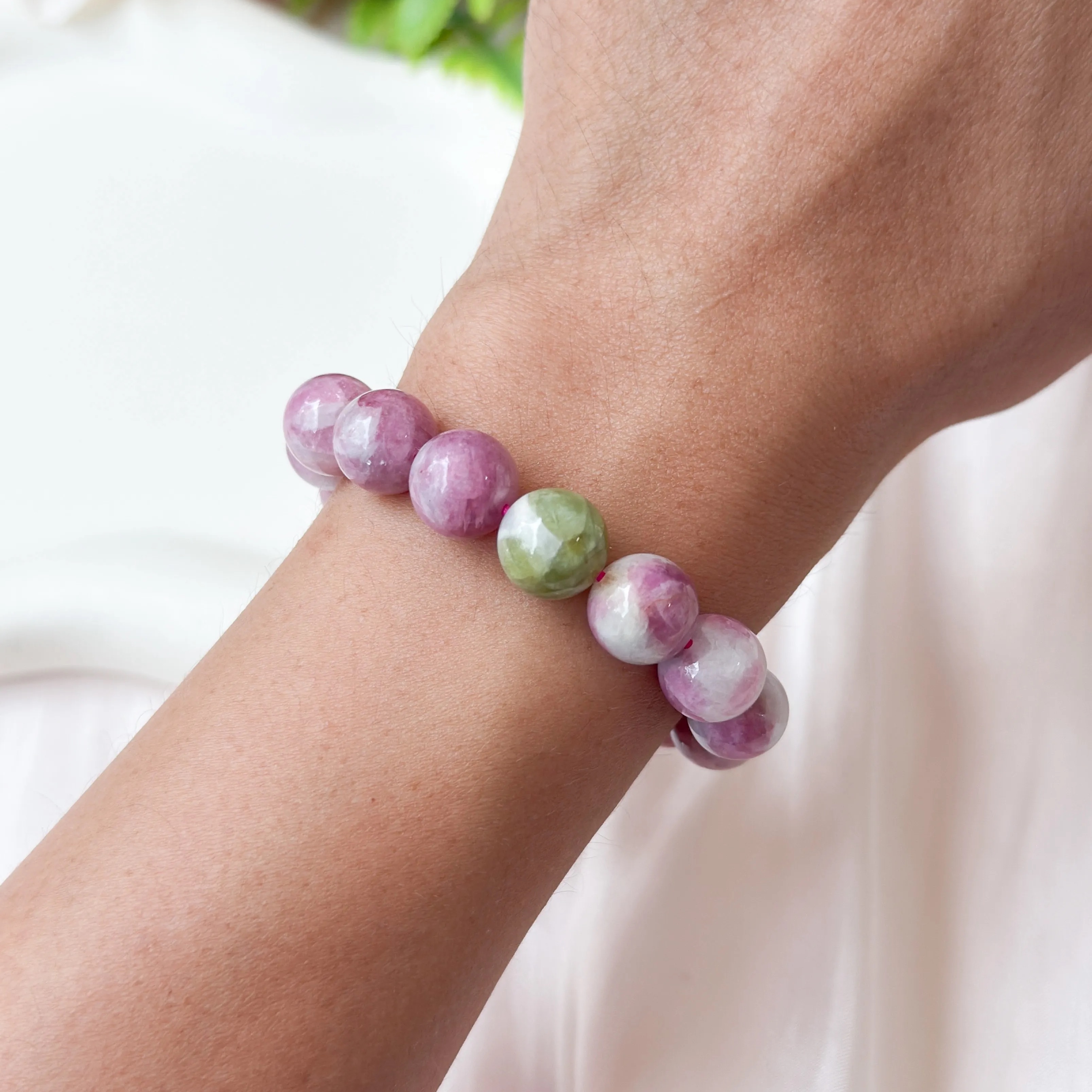 Watermelon Tourmaline 10-11mm AAA Bracelet