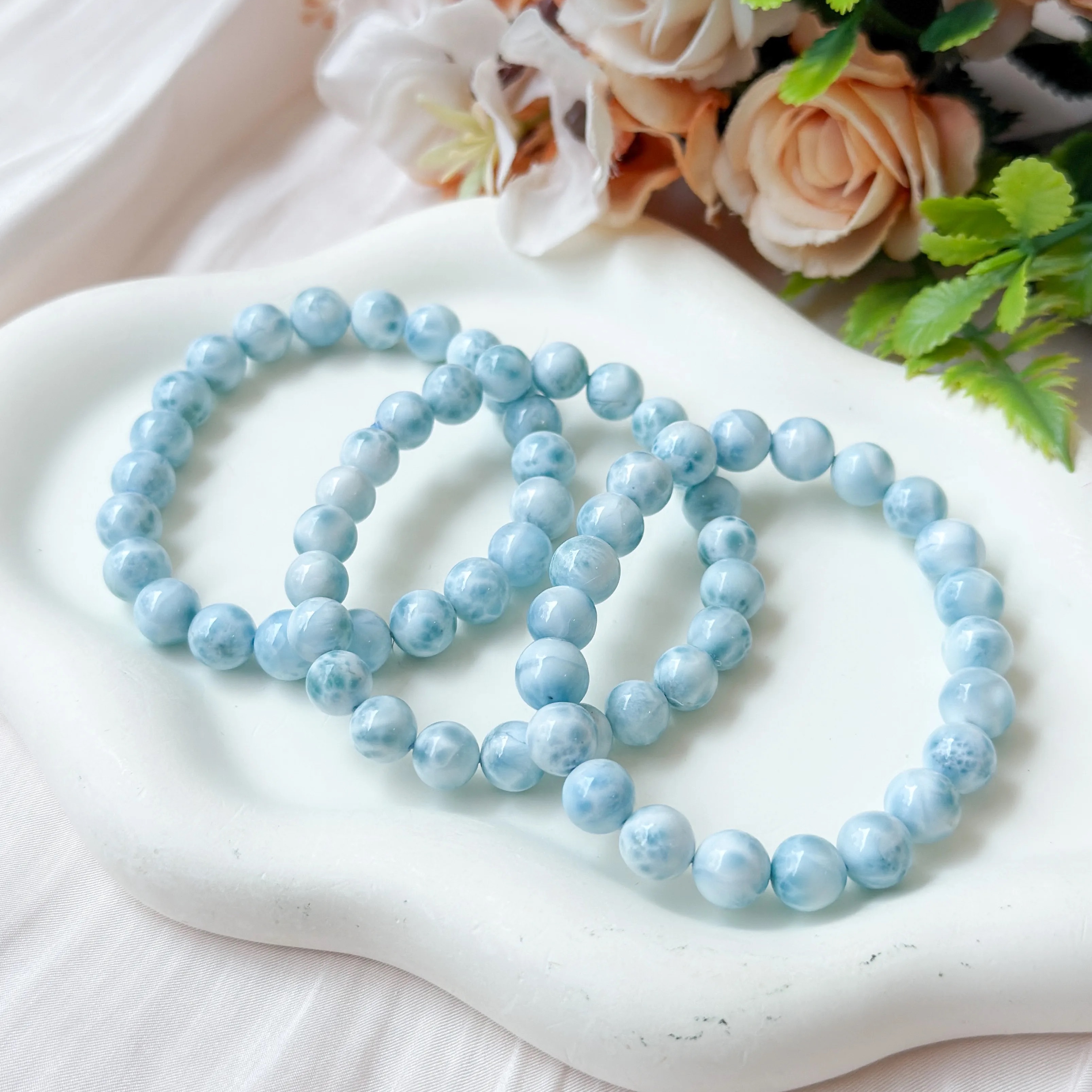 Larimar 8+mm AAAA Bracelet