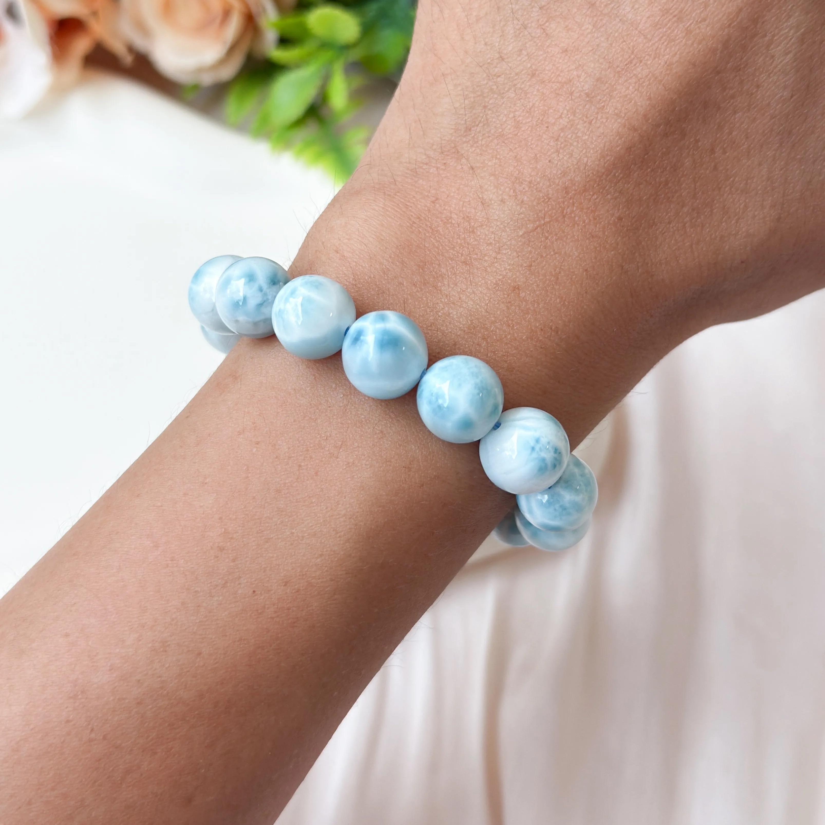 Larimar 9-10mm AAA+ Bracelet