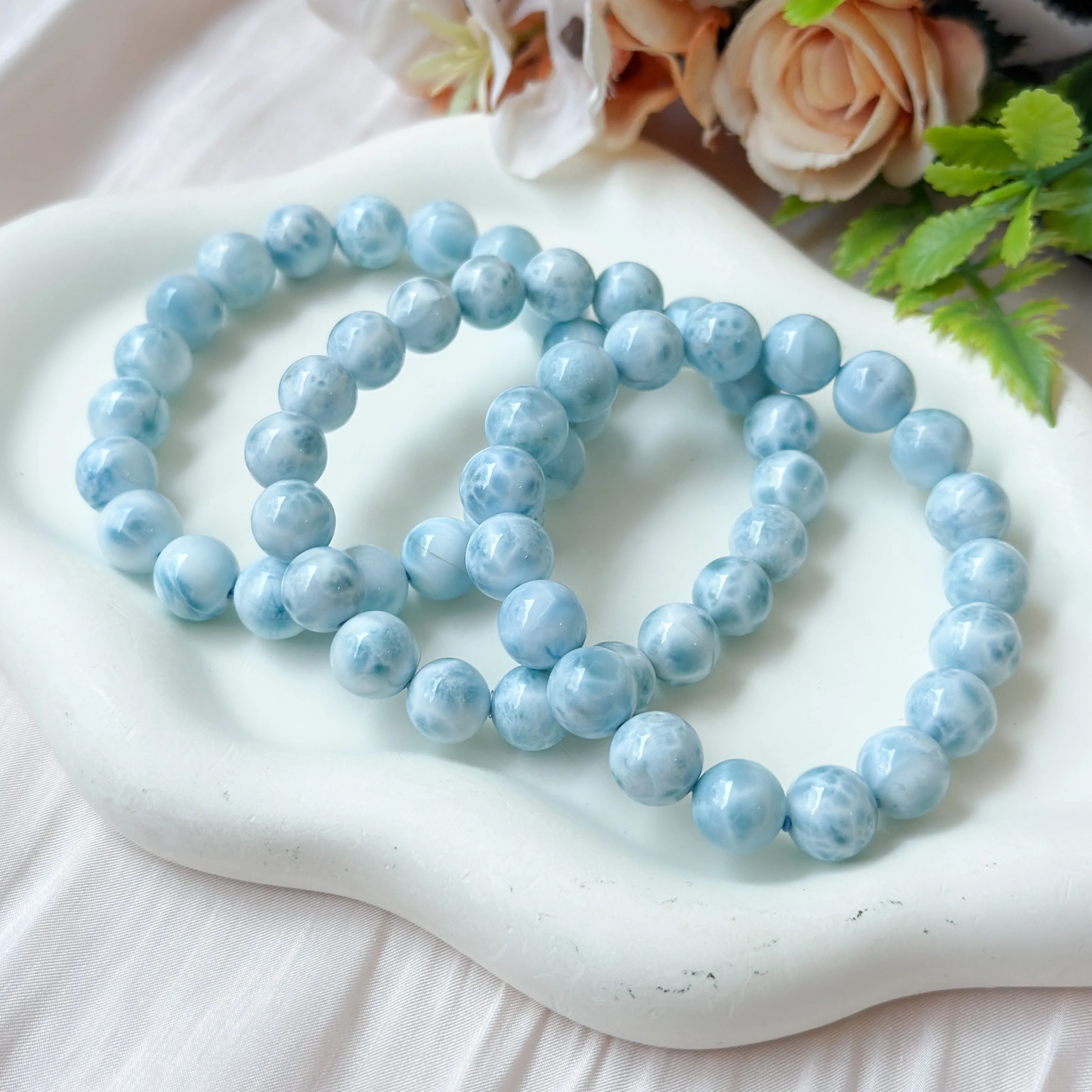 Larimar 9-10mm AAA+ Bracelet