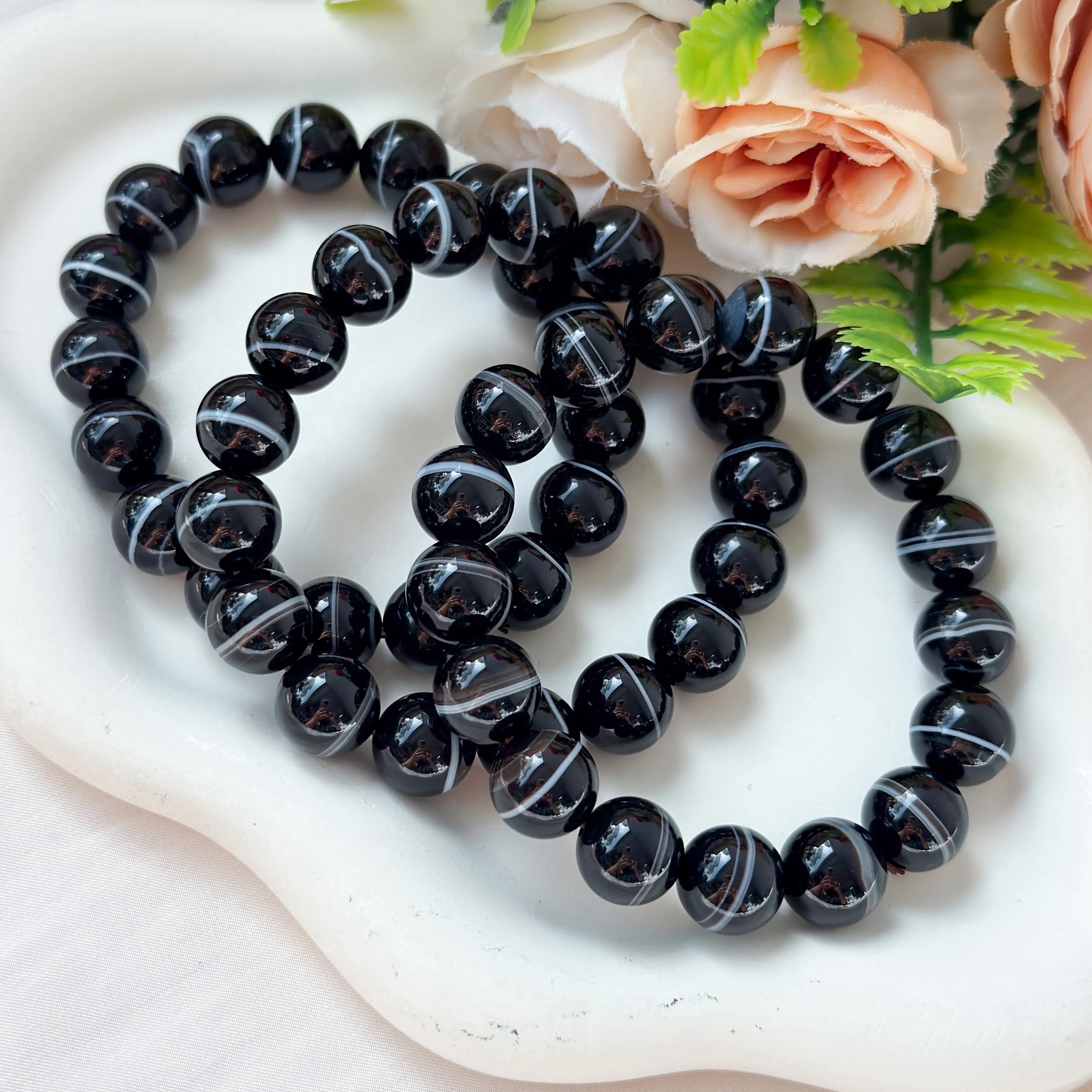 Bull's Eye Agate 12mm Bracelet