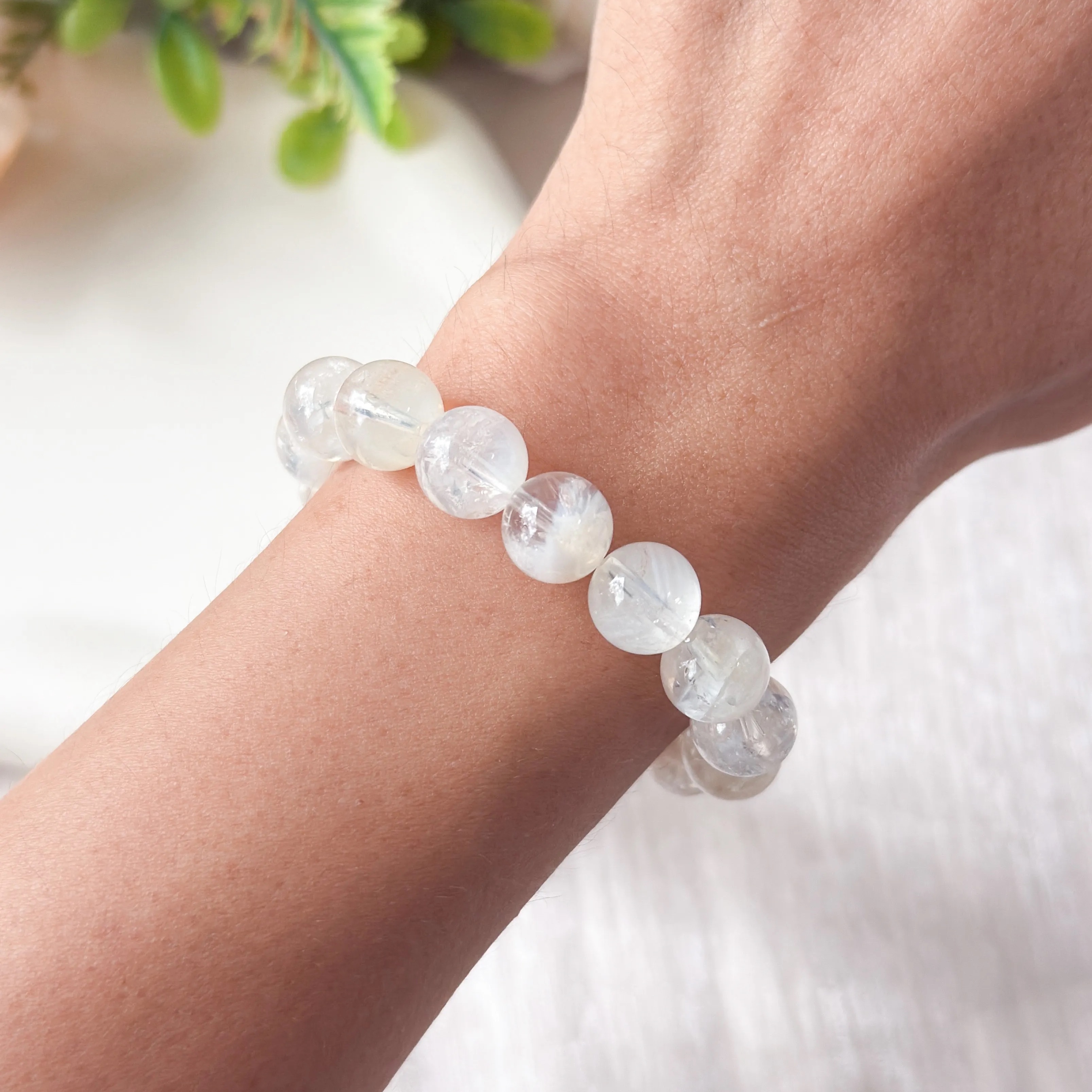 Angel Feather Quartz 9-10mm AAA Bracelet