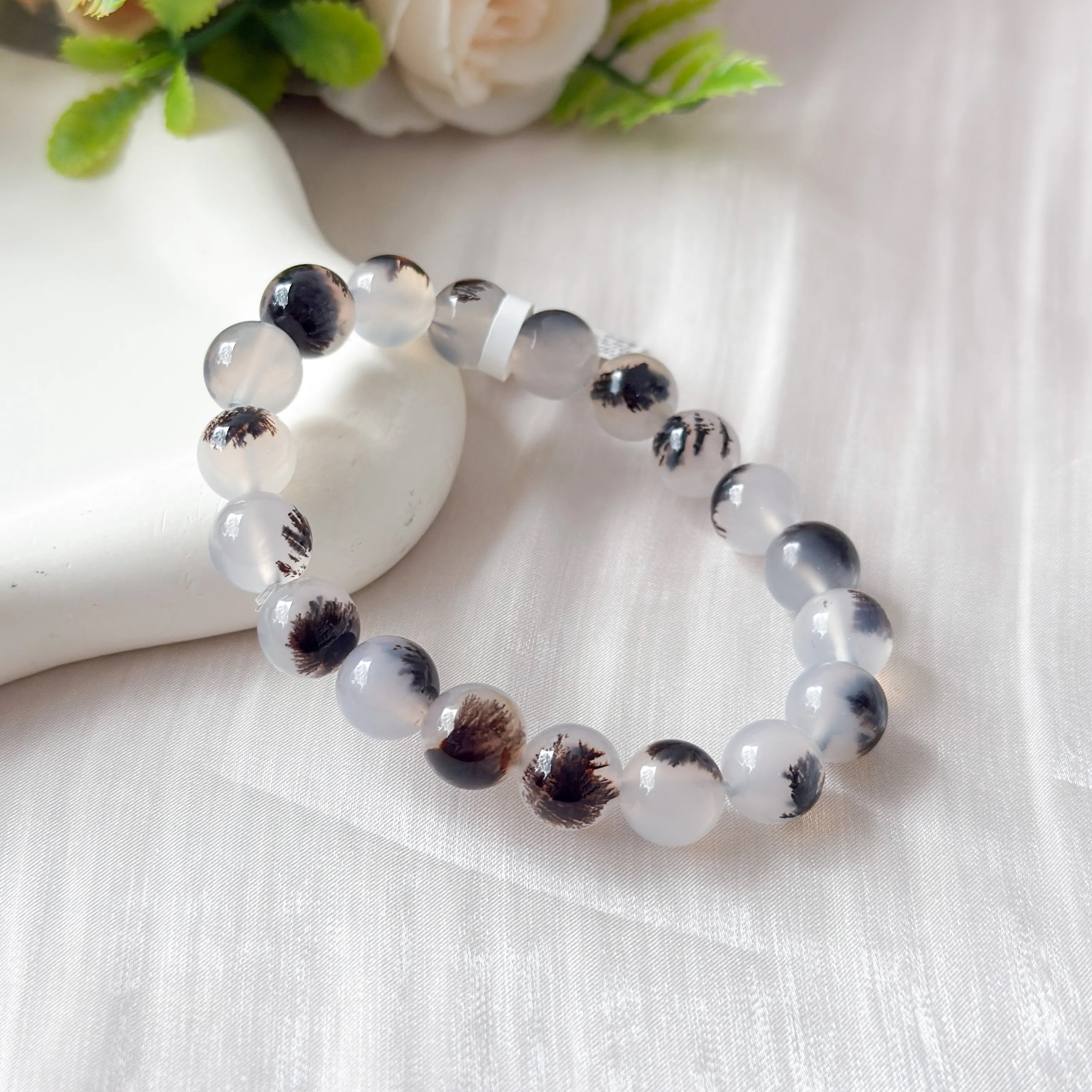 Dendritic Agate 10mm Bracelet