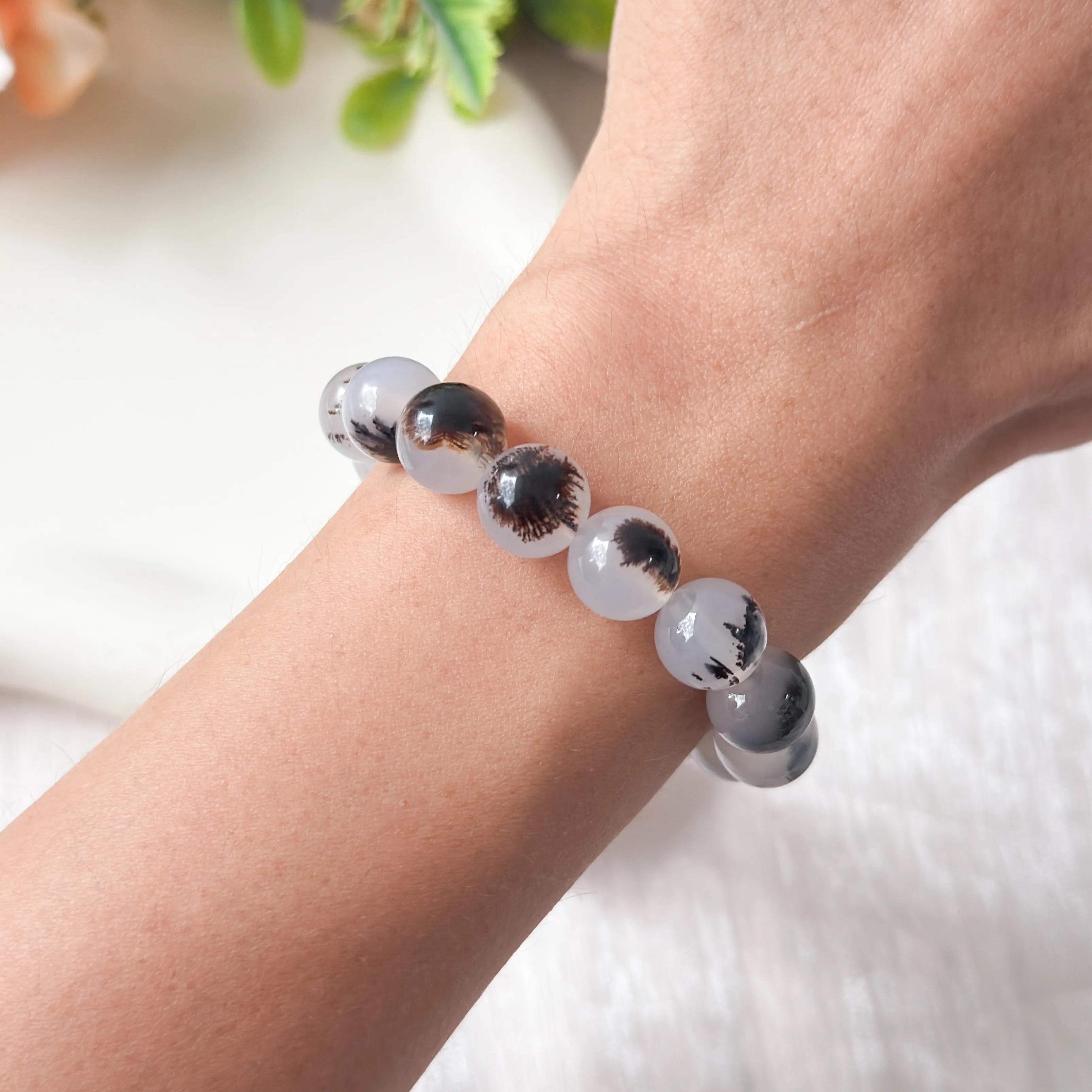 Dendritic Agate 10mm Bracelet