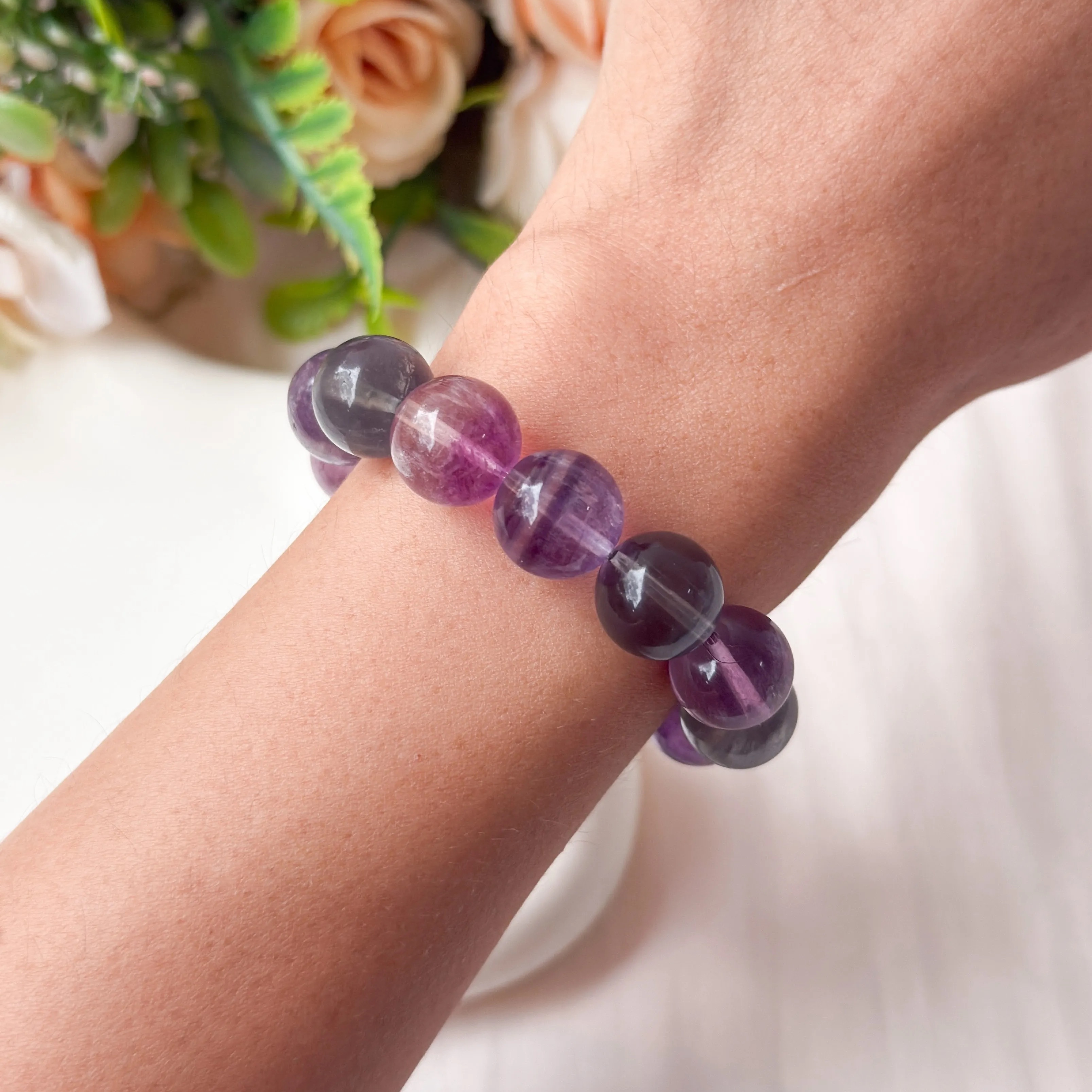 Fluorite 12mm Bracelet