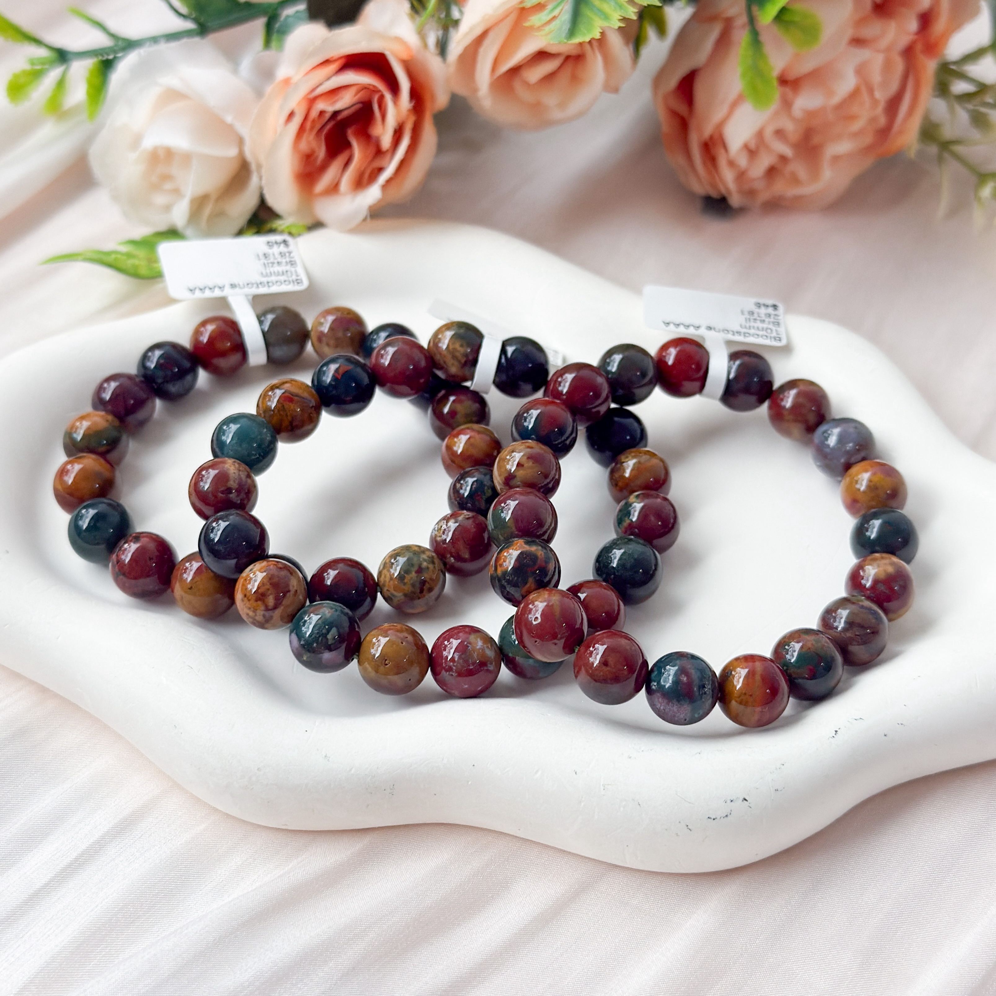 Bloodstone 10mm AAAA Bracelet