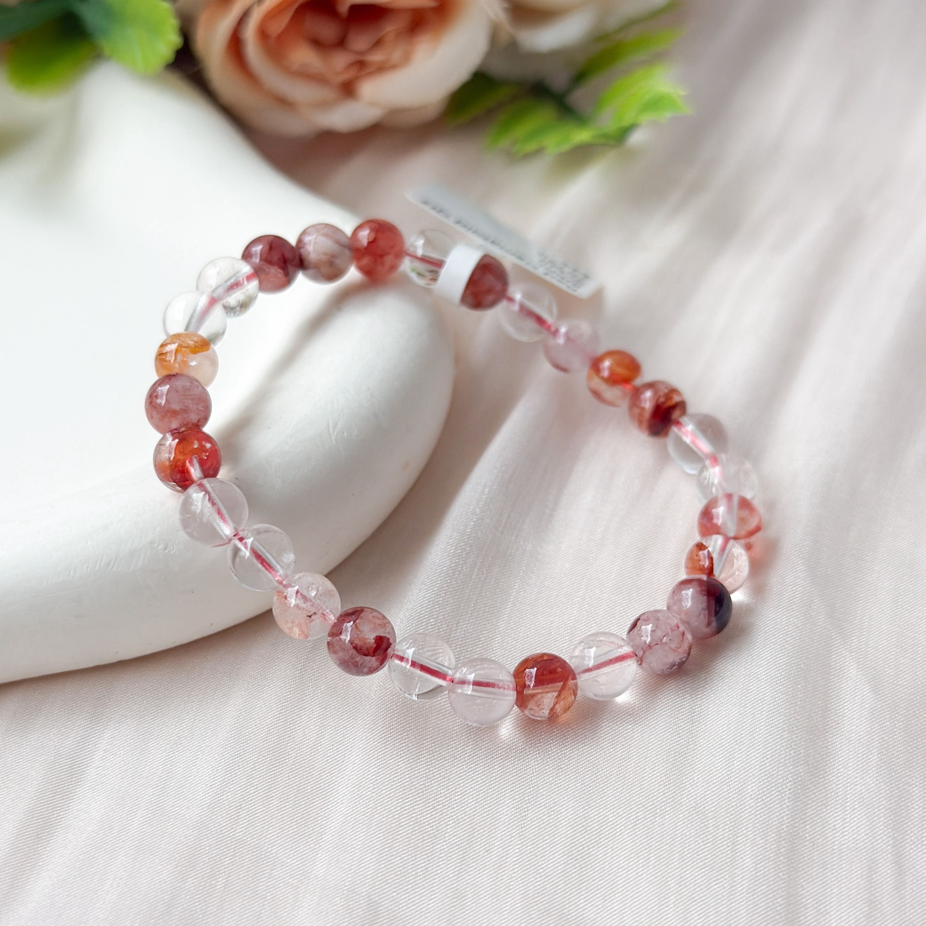 Red Hematoid Quartz 6mm Bracelet