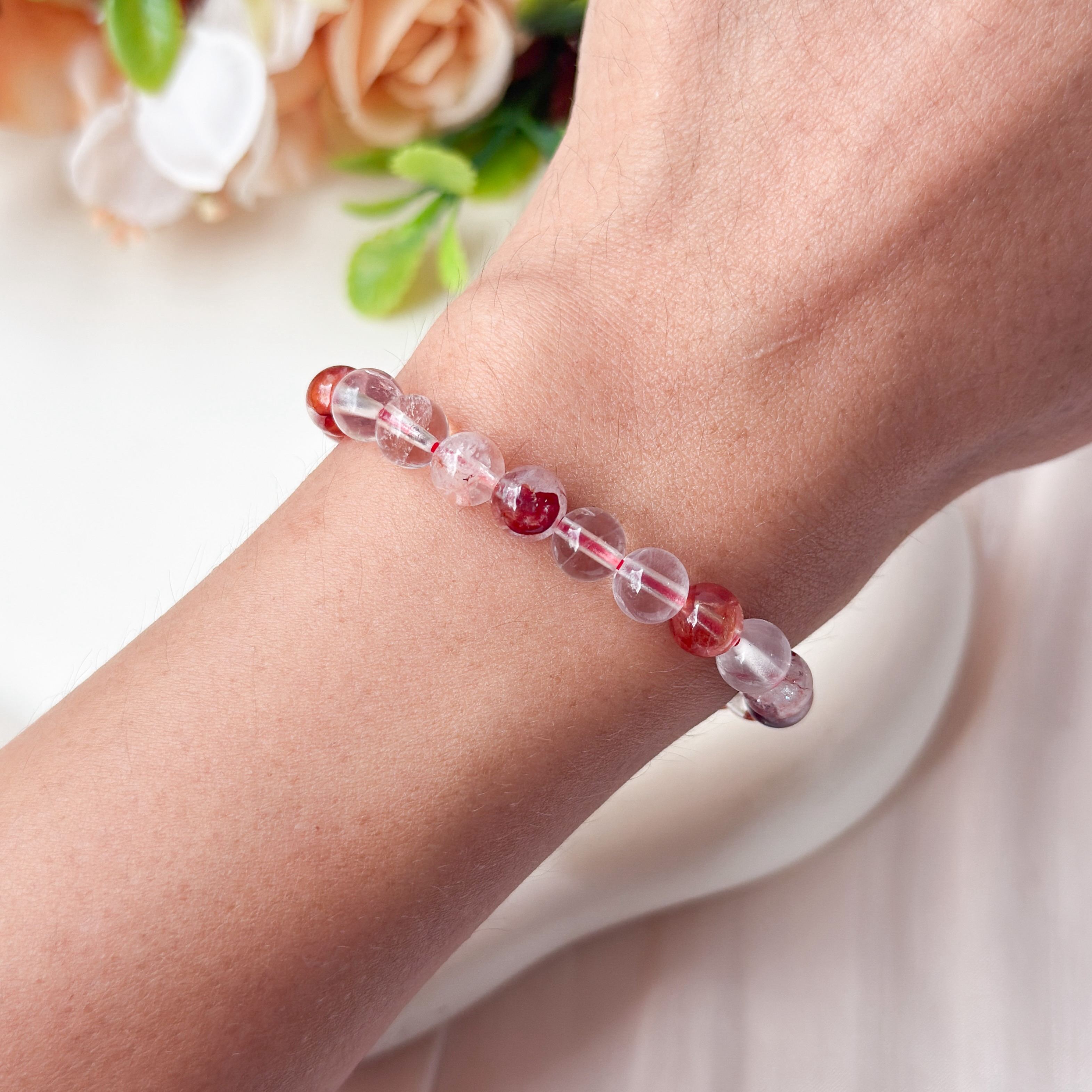 Red Hematoid Quartz 6mm Bracelet