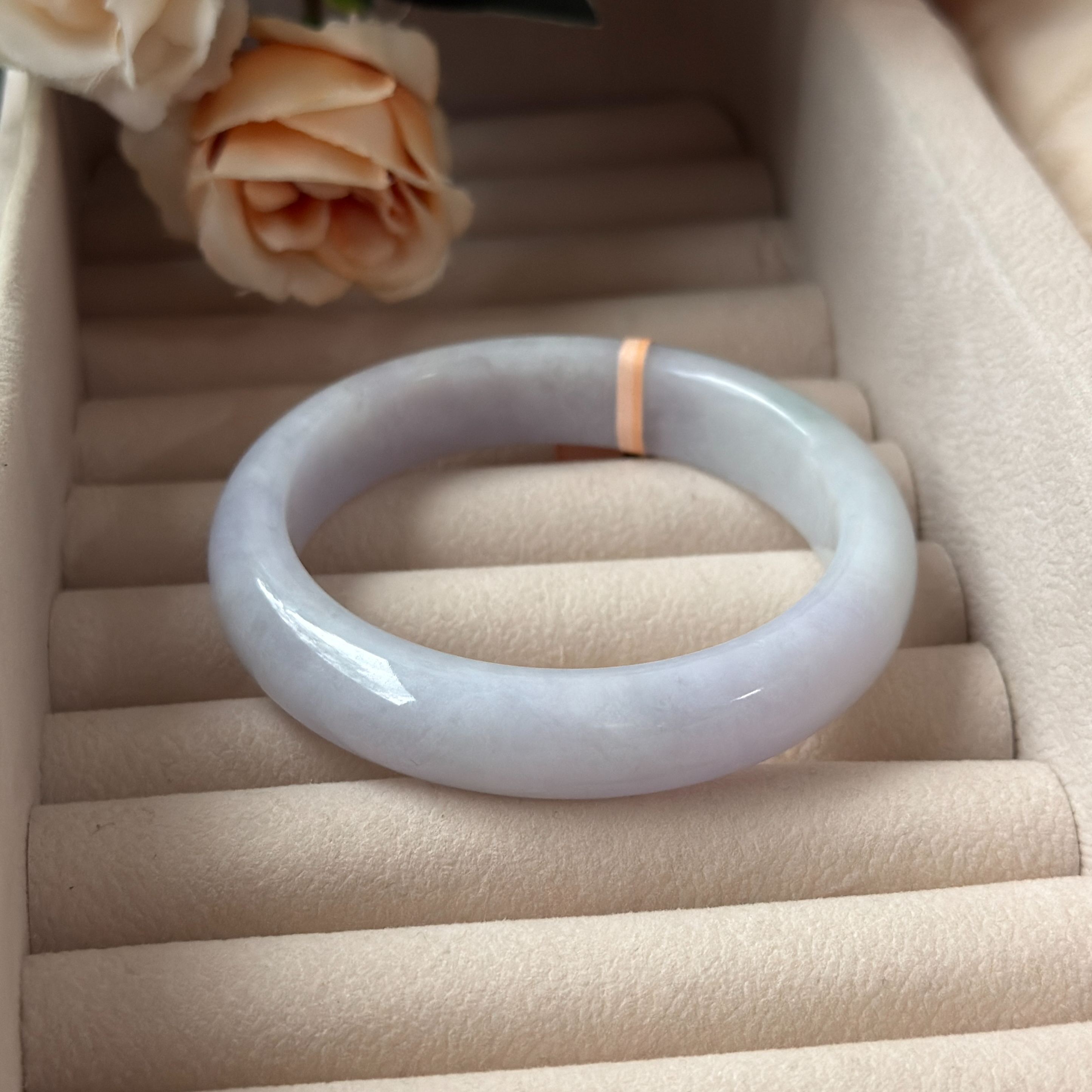 Grade A Lavender Sage Jade Bangle - S58/66.7g