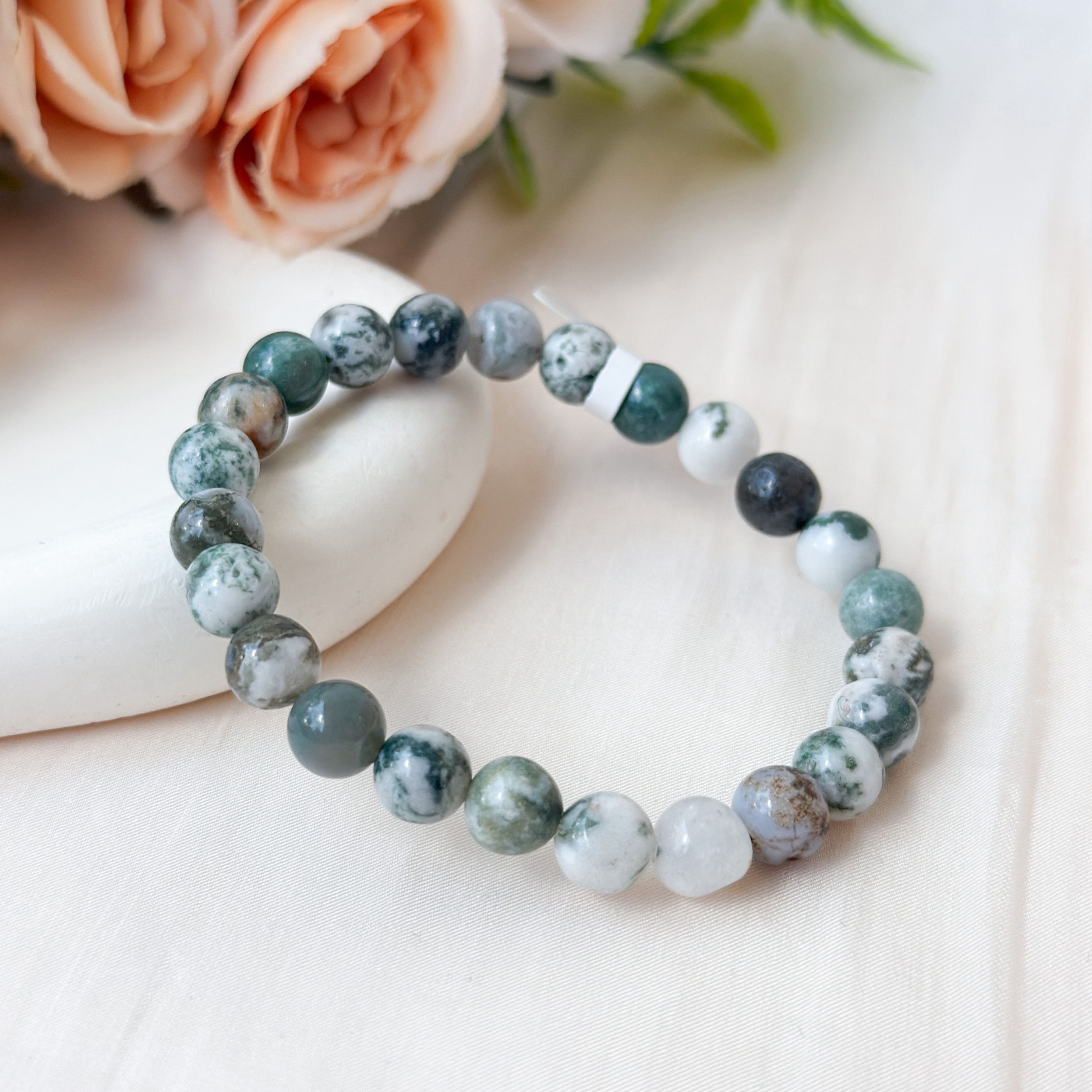 Tree Agate 8mm Bracelet