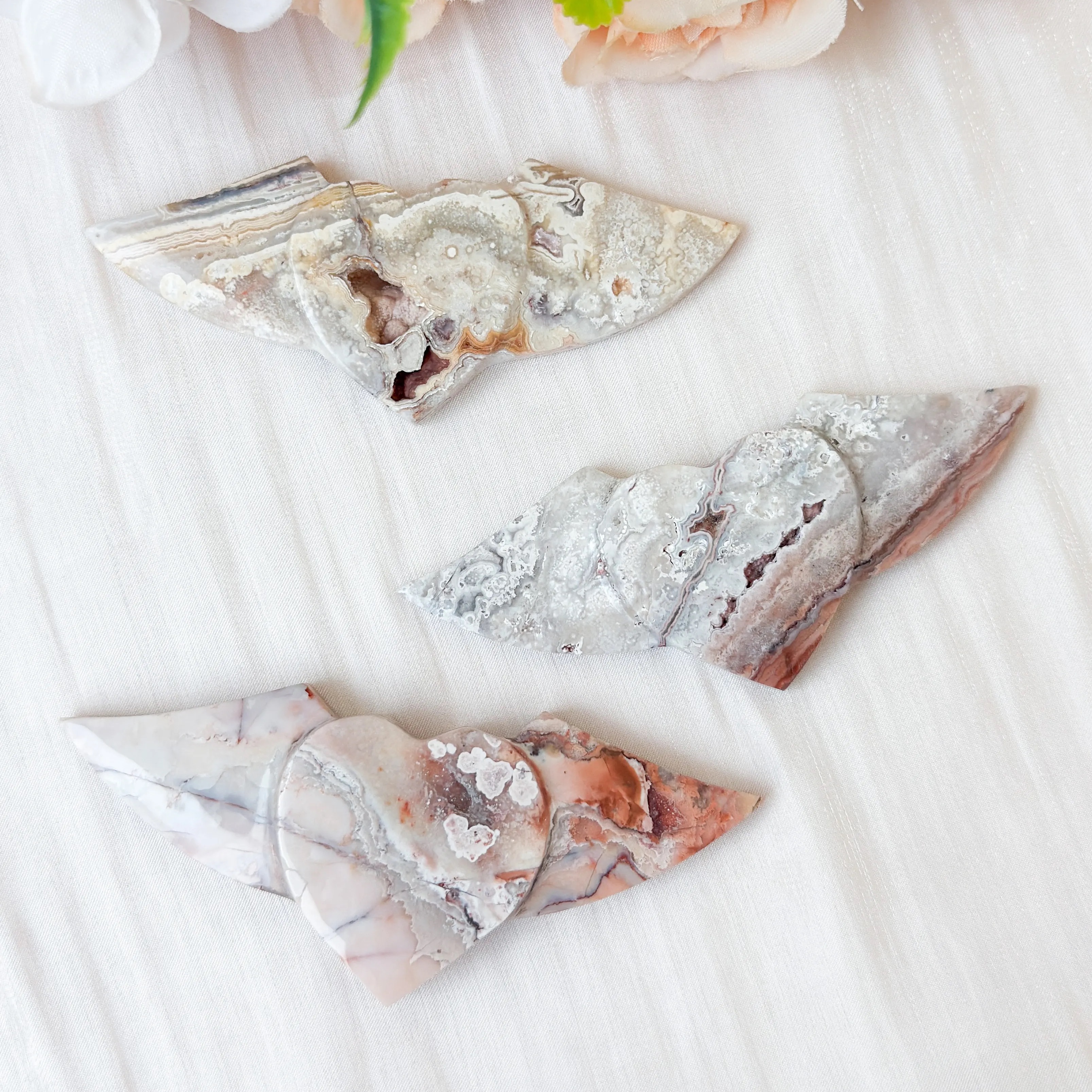 Crazy Lace Agate Angel Wings