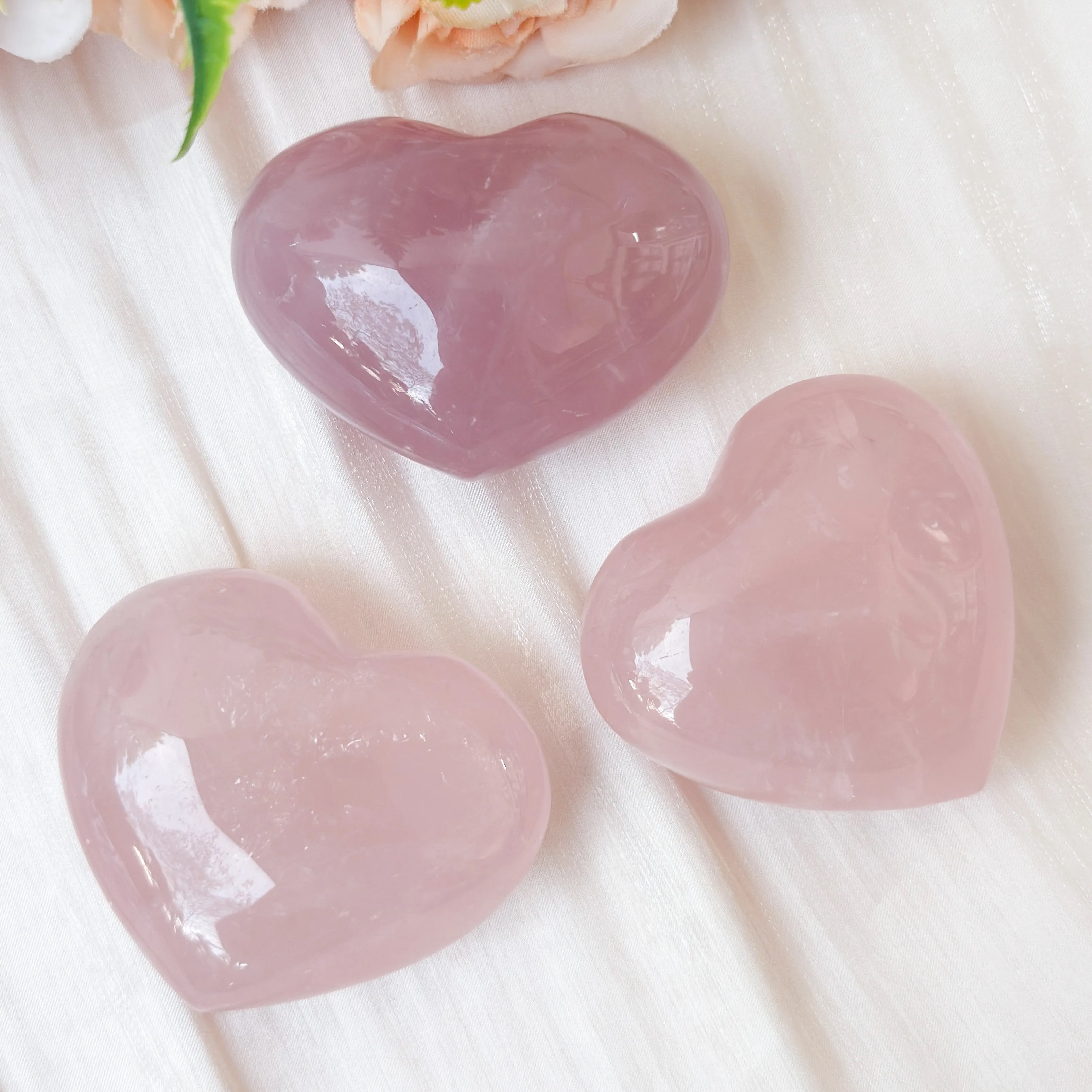 Rose Quartz Heart Display - M