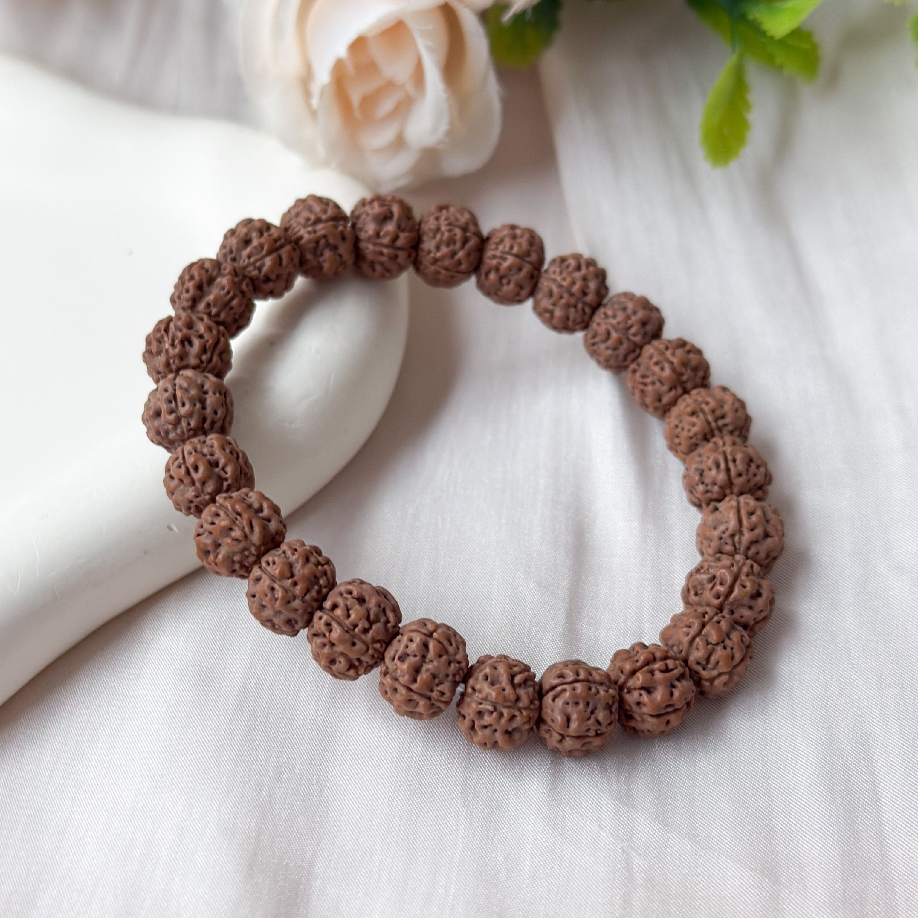 Natural Rudraksha 9-10mm AAA+ Bracelet