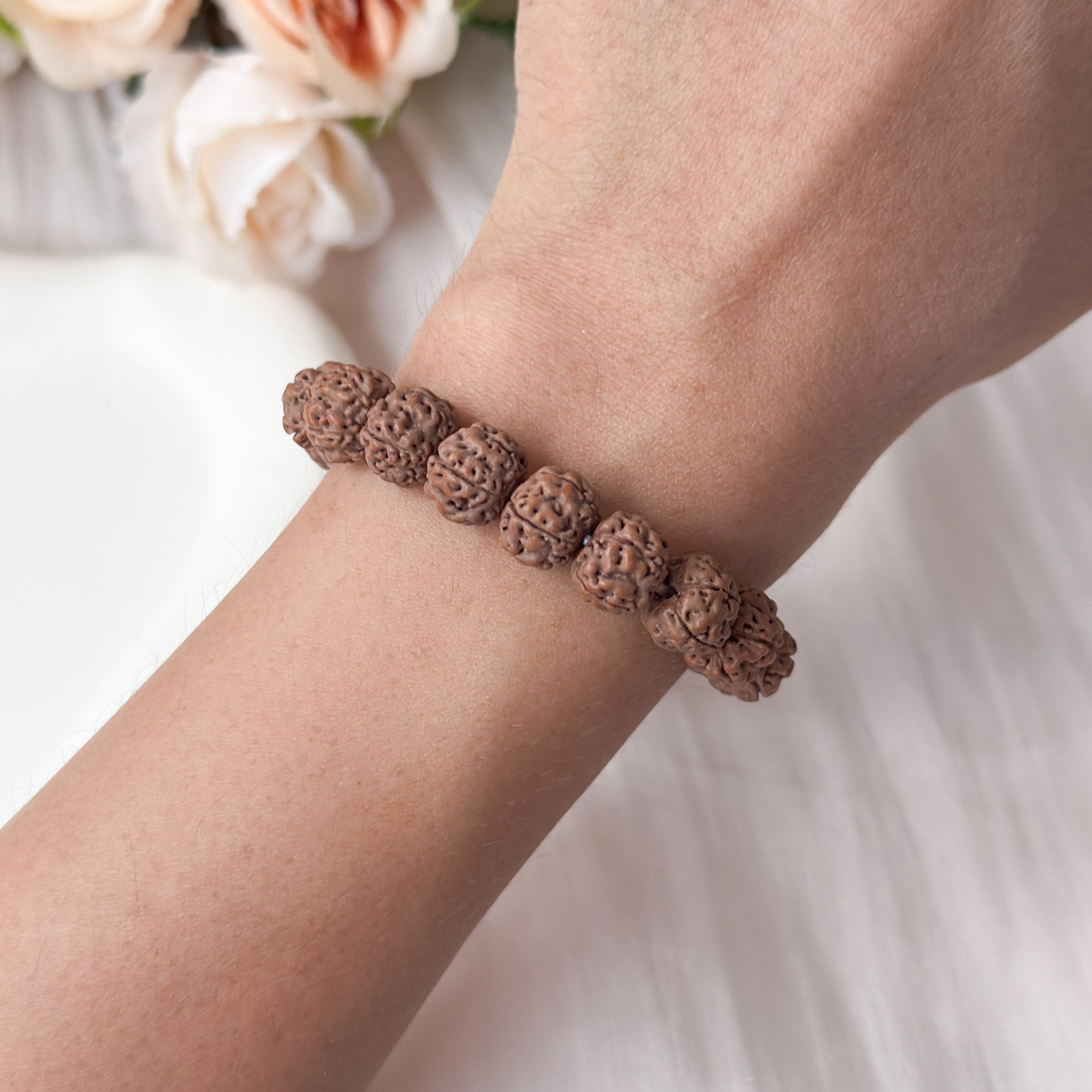 Natural Rudraksha 9-10mm AAA+ Bracelet
