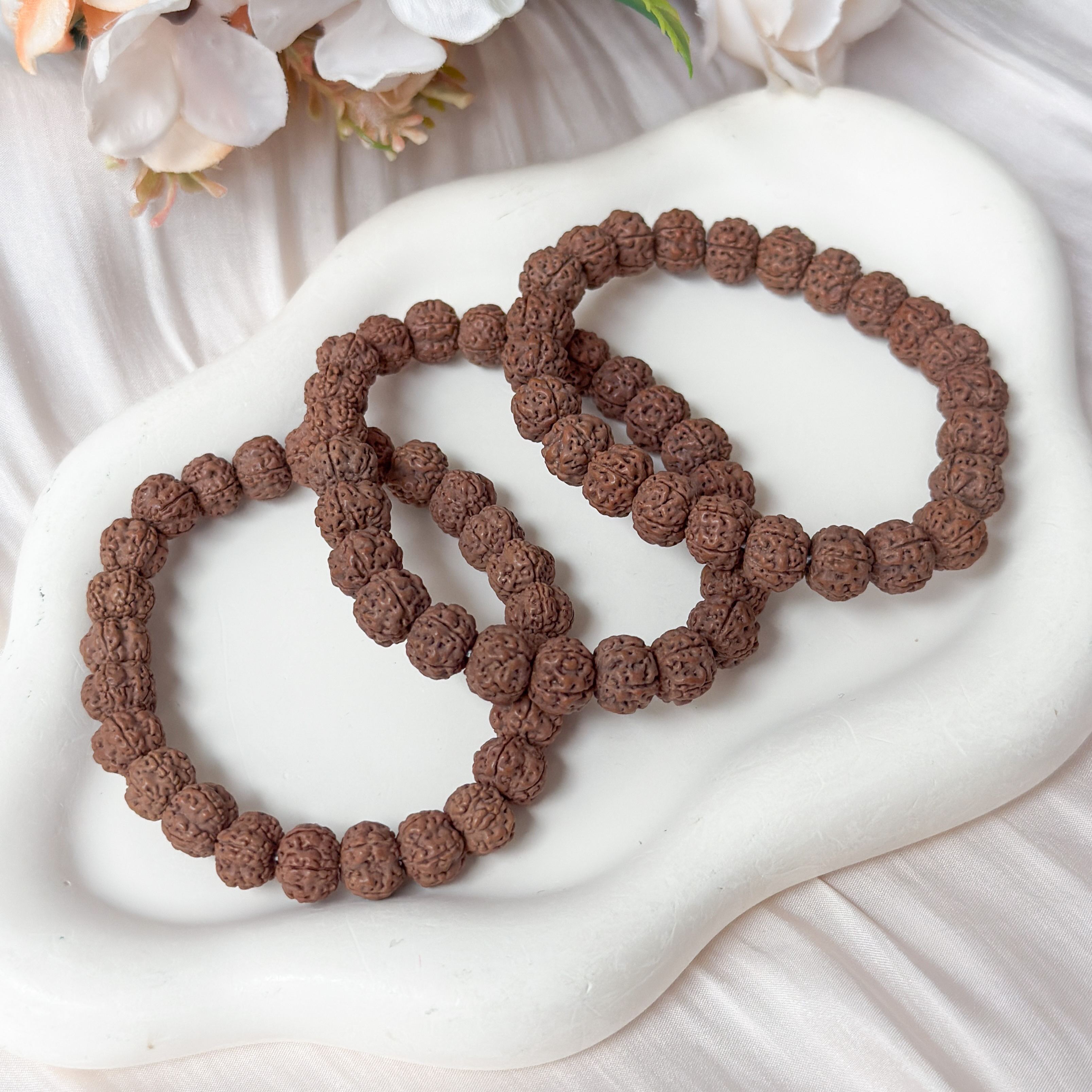 Natural Rudraksha 9-10mm AAA+ Bracelet