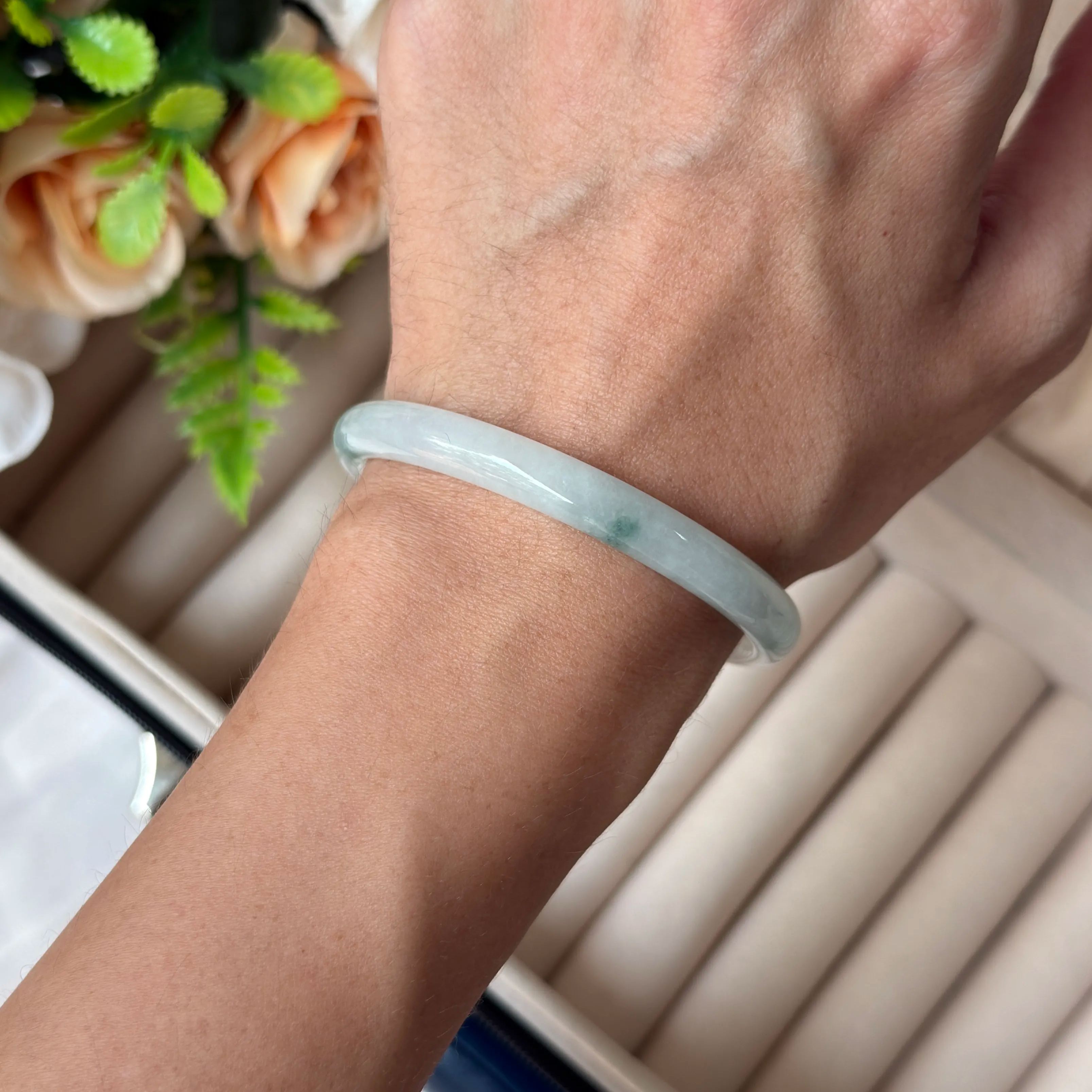 Grade A Piao Hua Jade Bangle - S51+/18.4g