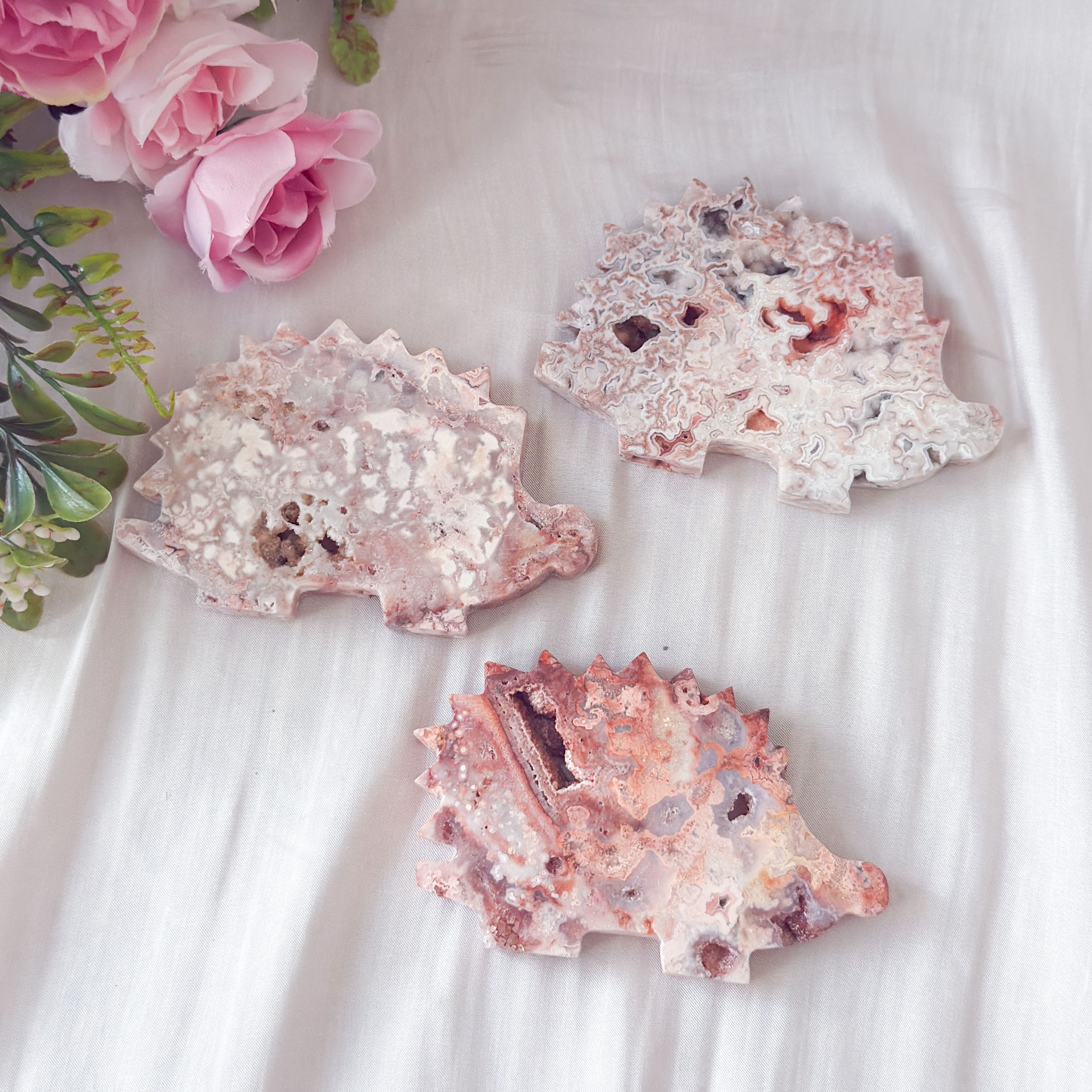 Crazy Lace Druzy Agate Hedgehog