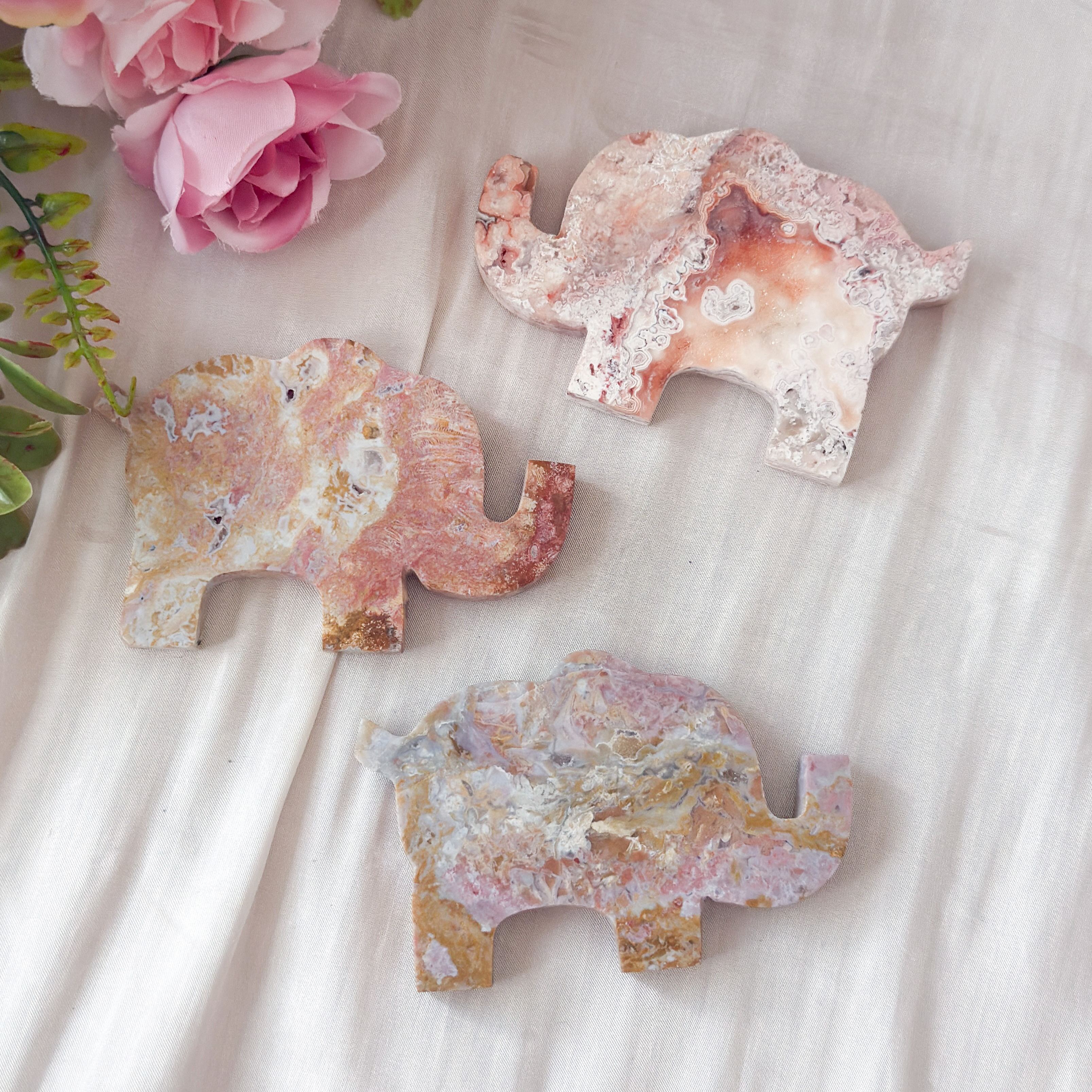 Crazy Lace Agate Elephant