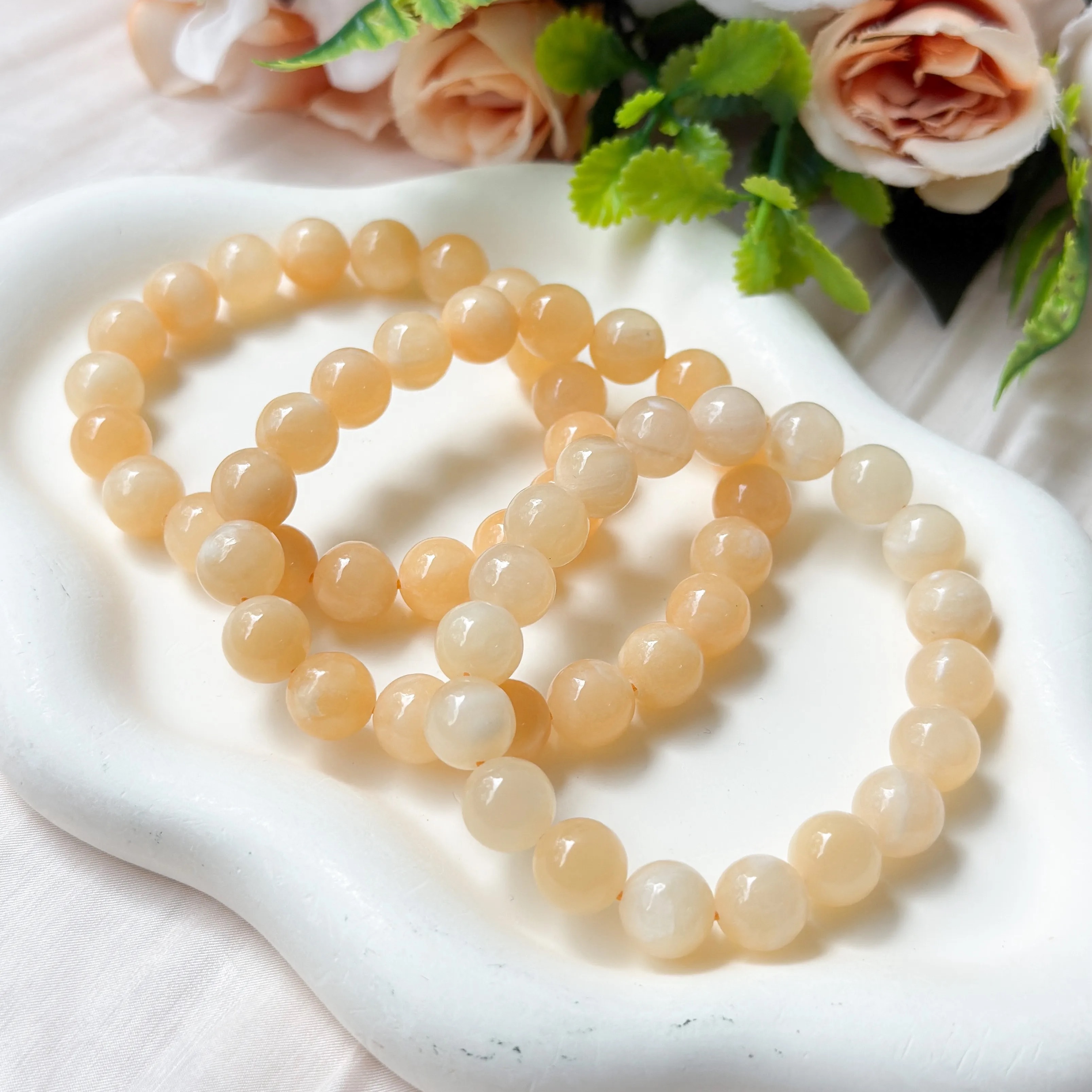 Golden Tridacna Gigas 10mm AAA Bracelet