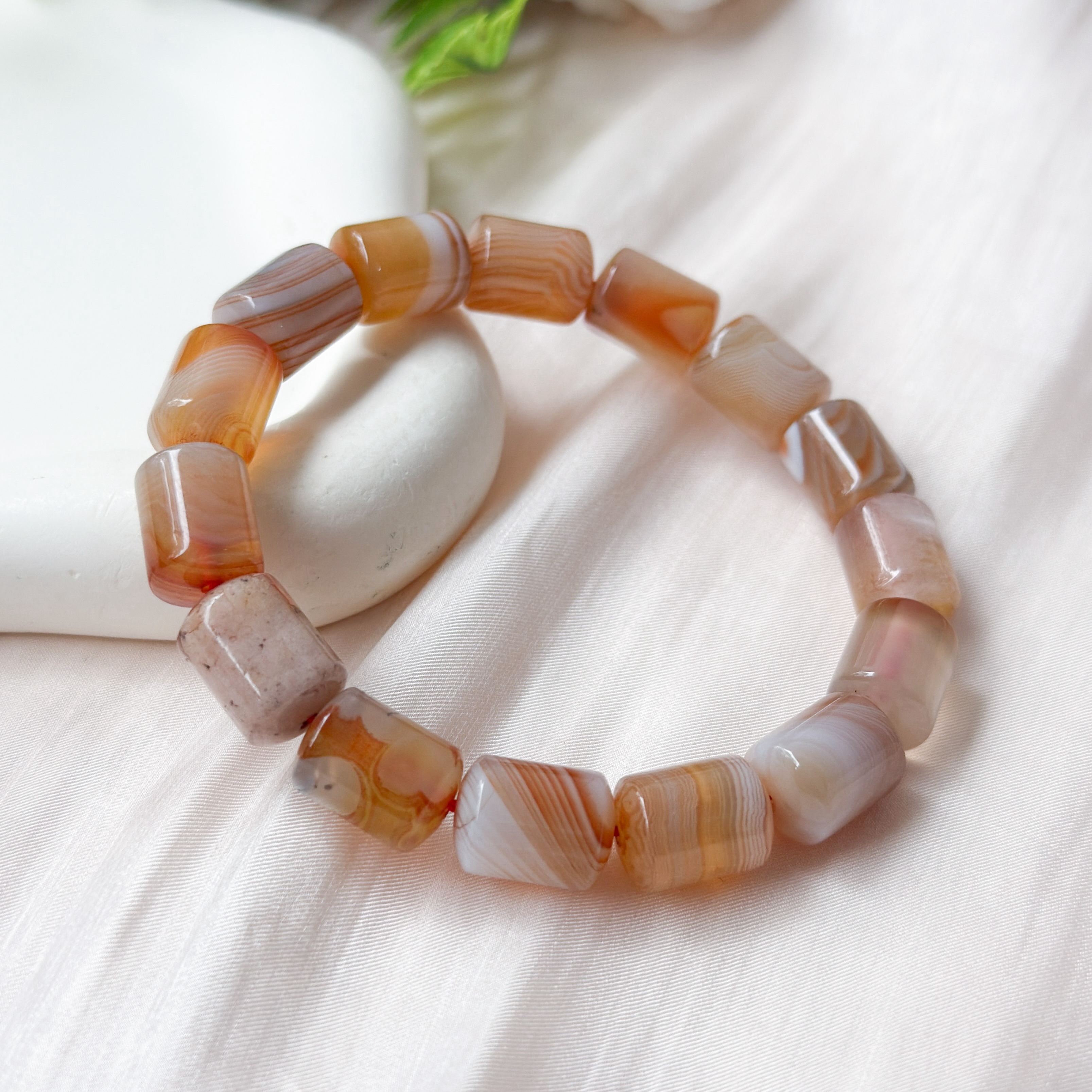 Botswana Agate Canister Bracelet