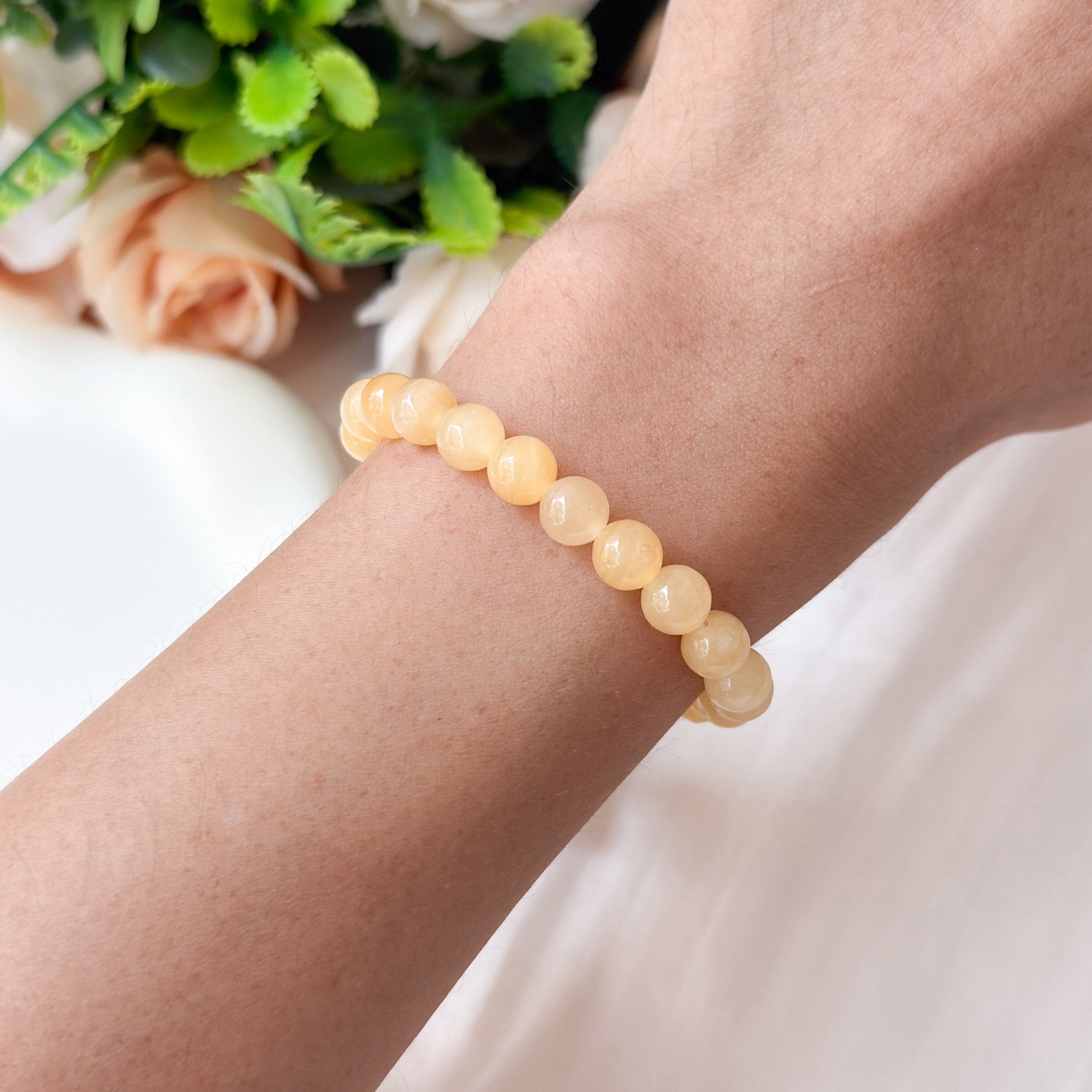 Golden Tridacna Gigas 6mm AAA Bracelet