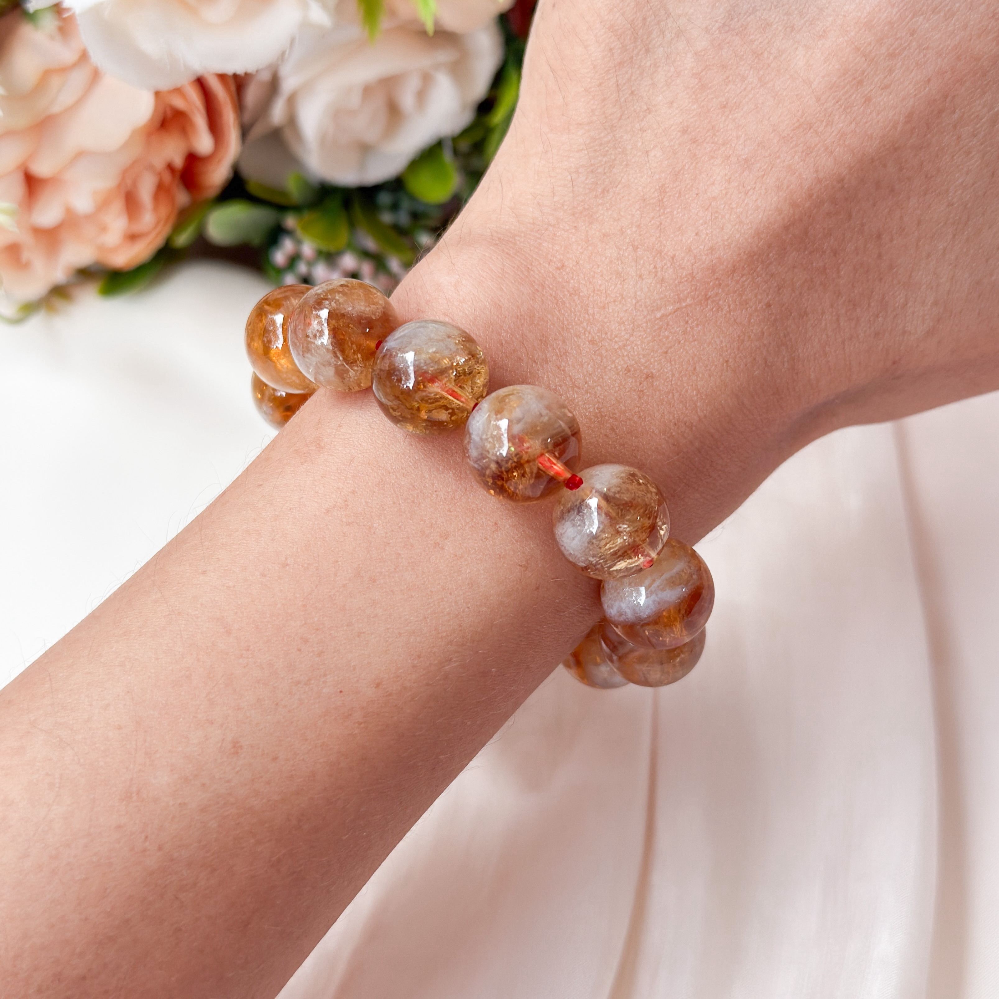 Wealth Bucket Citrine 11-12mm AAA Bracelet