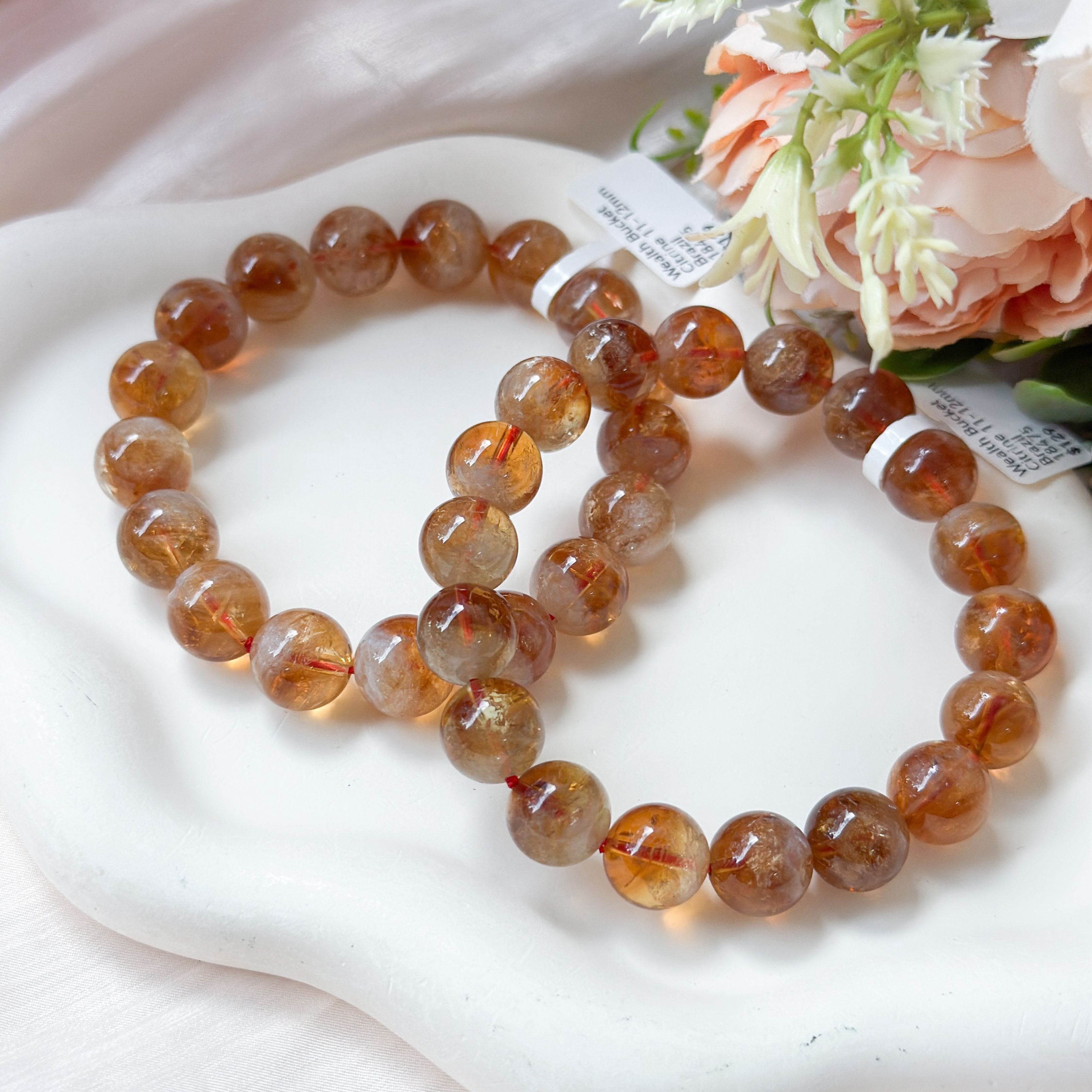 Wealth Bucket Citrine 11-12mm AAA Bracelet