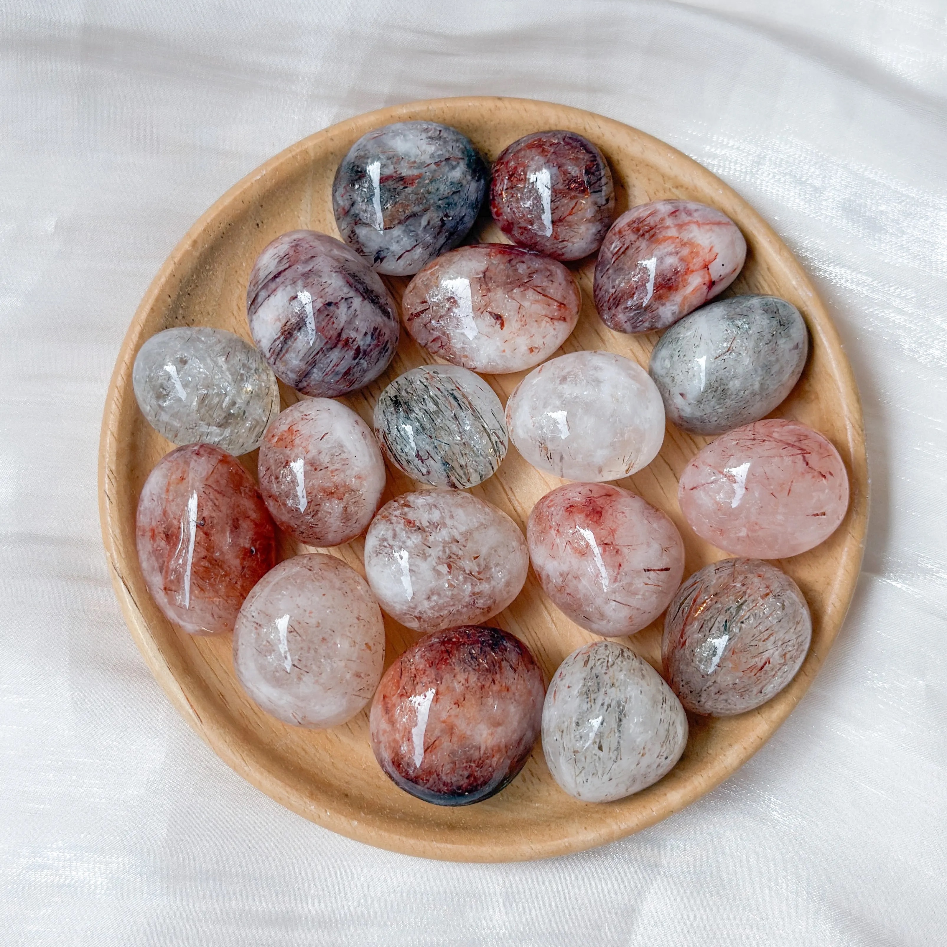 Black Gold Rutilated Quartz Tumble