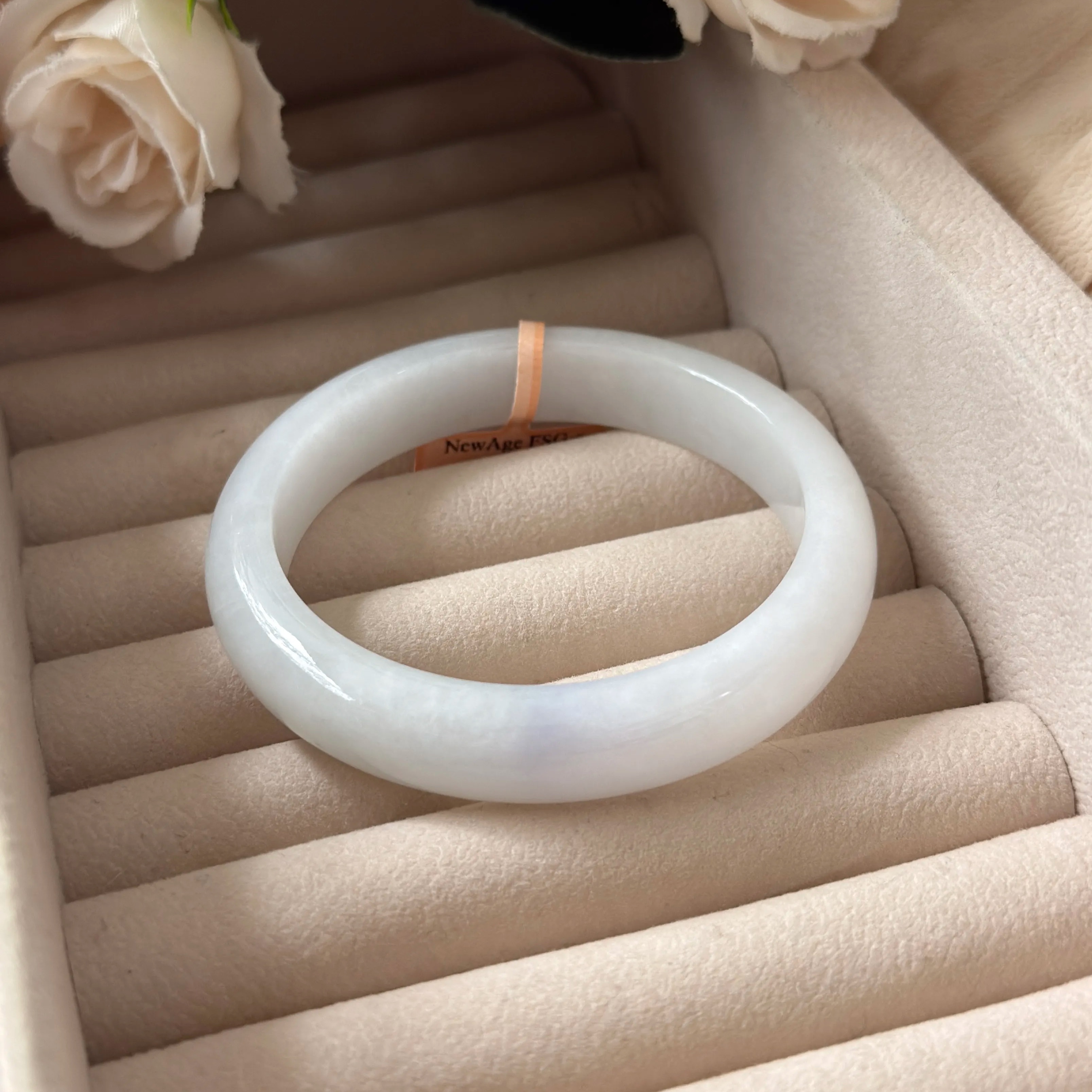 Grade A Lavender Silk Jade Bangle - S57+/57.3g