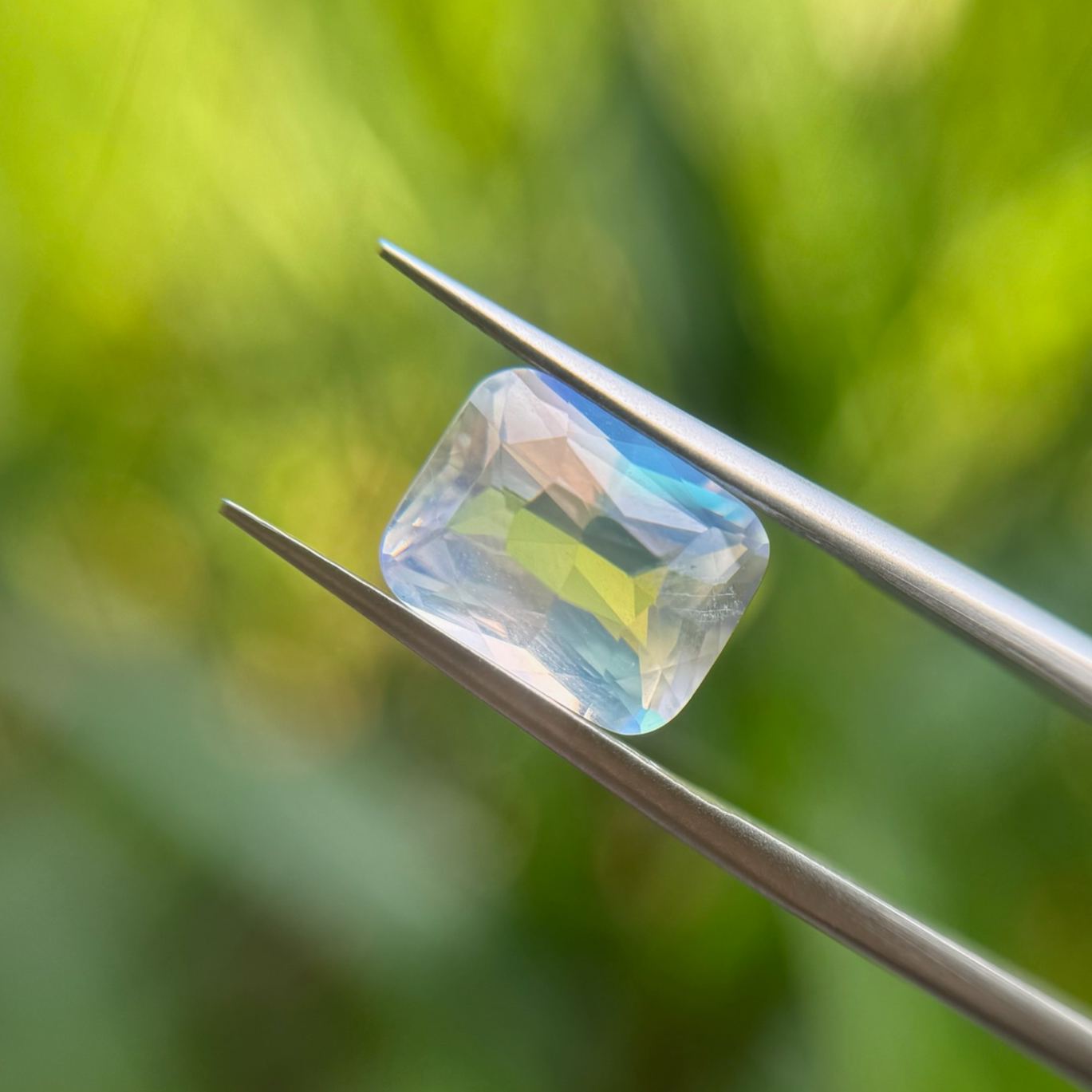Rainbow Moonstone Radiant Cut Loose Gem - x3752
