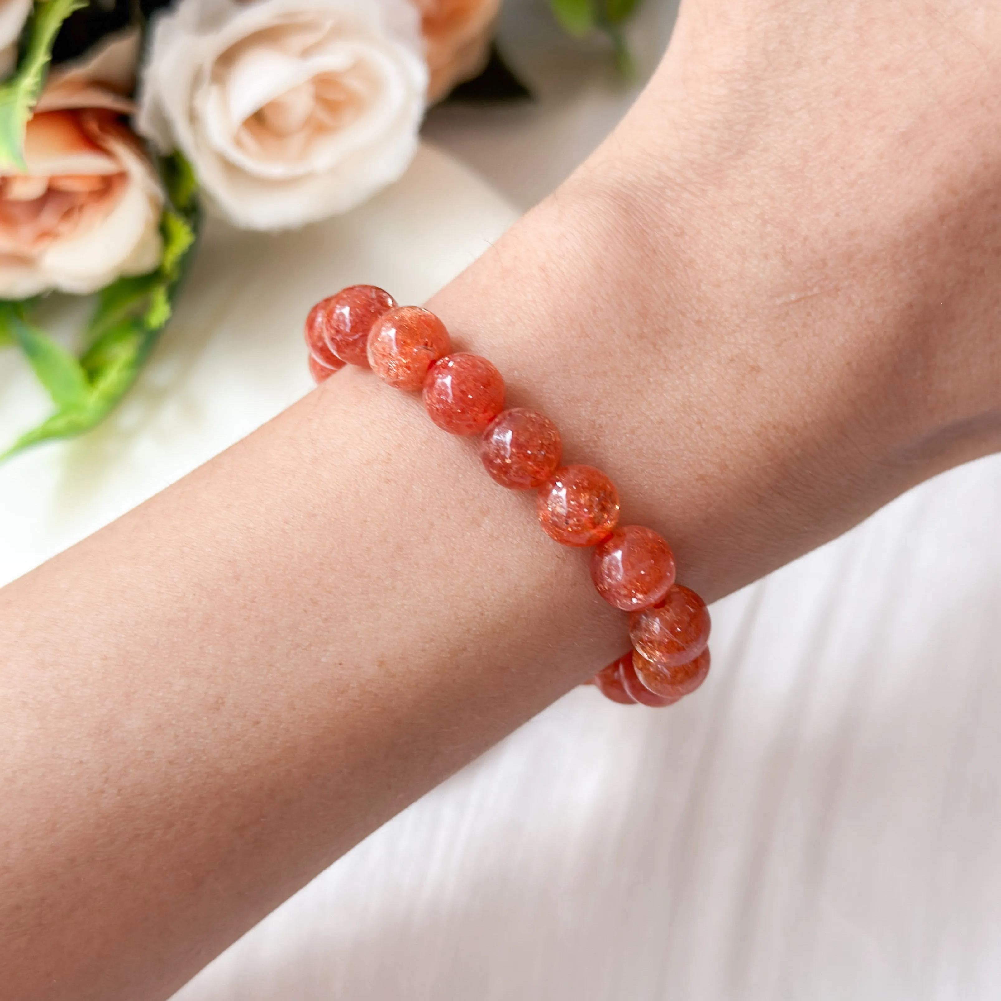 Golden Sunstone 7-8mm Bracelet