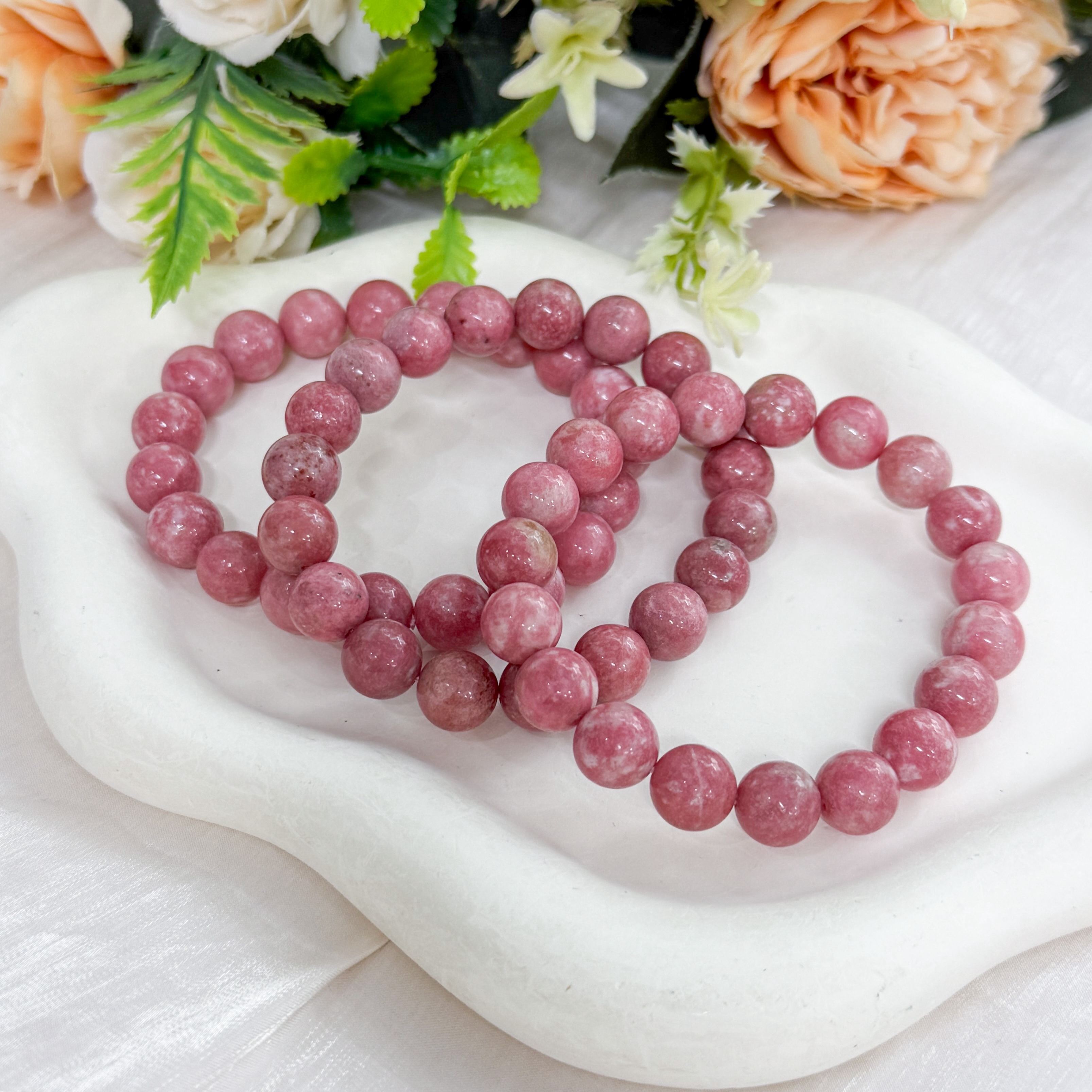 Thulite AAA 9-10mm Bracelet