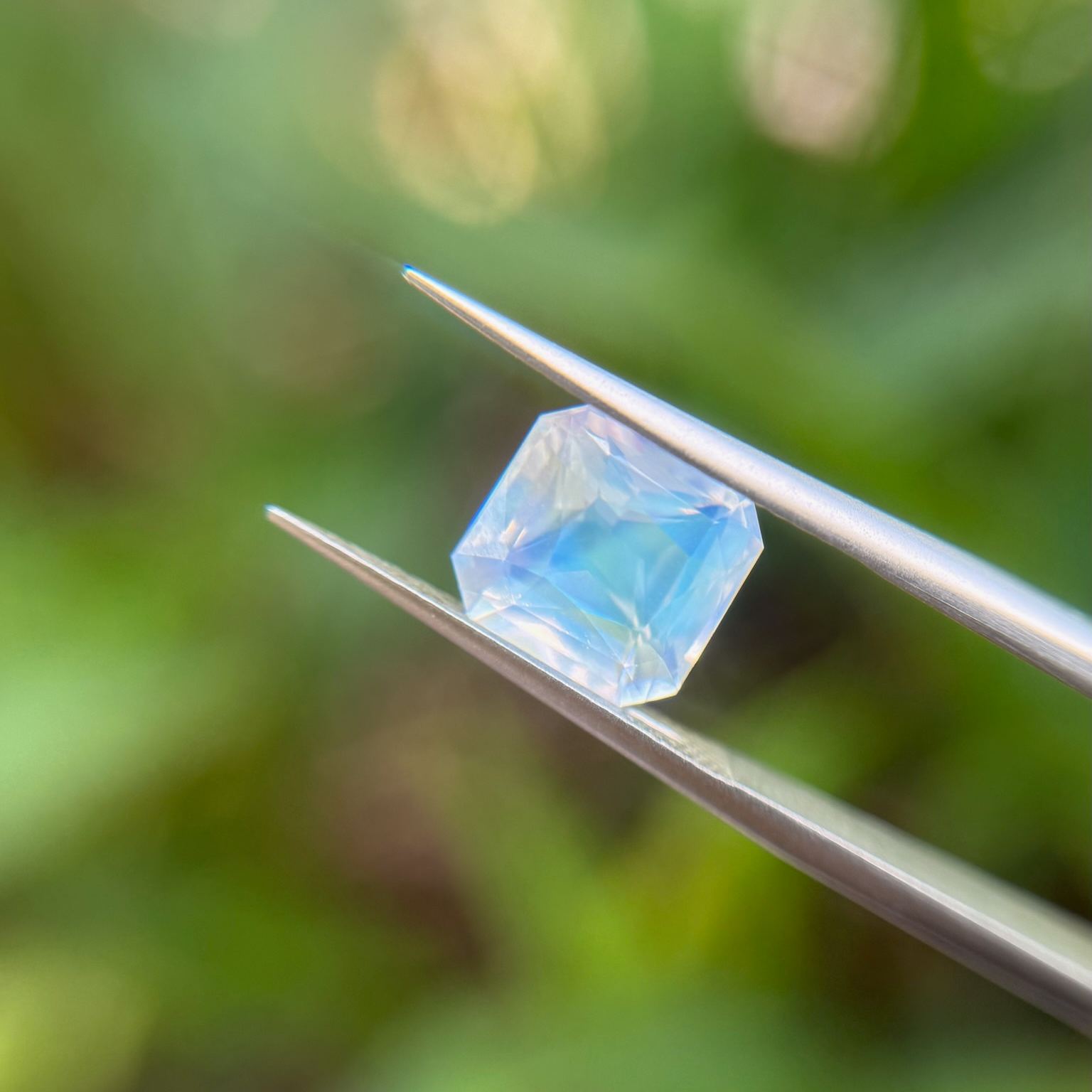 Rainbow Moonstone Radiant Cut Loose Gem - x3751