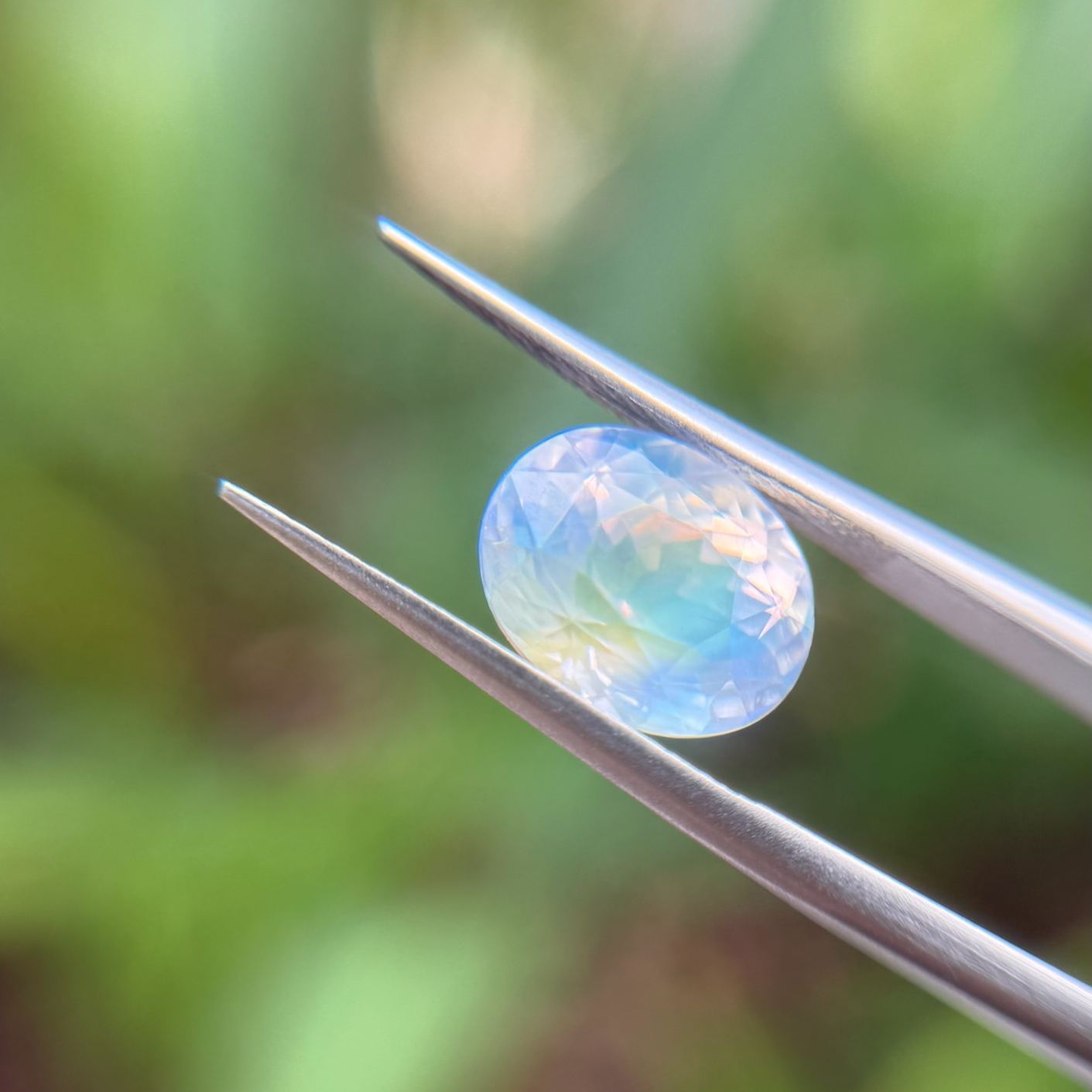 Rainbow Moonstone Radiant Cut Loose Gem - x3754