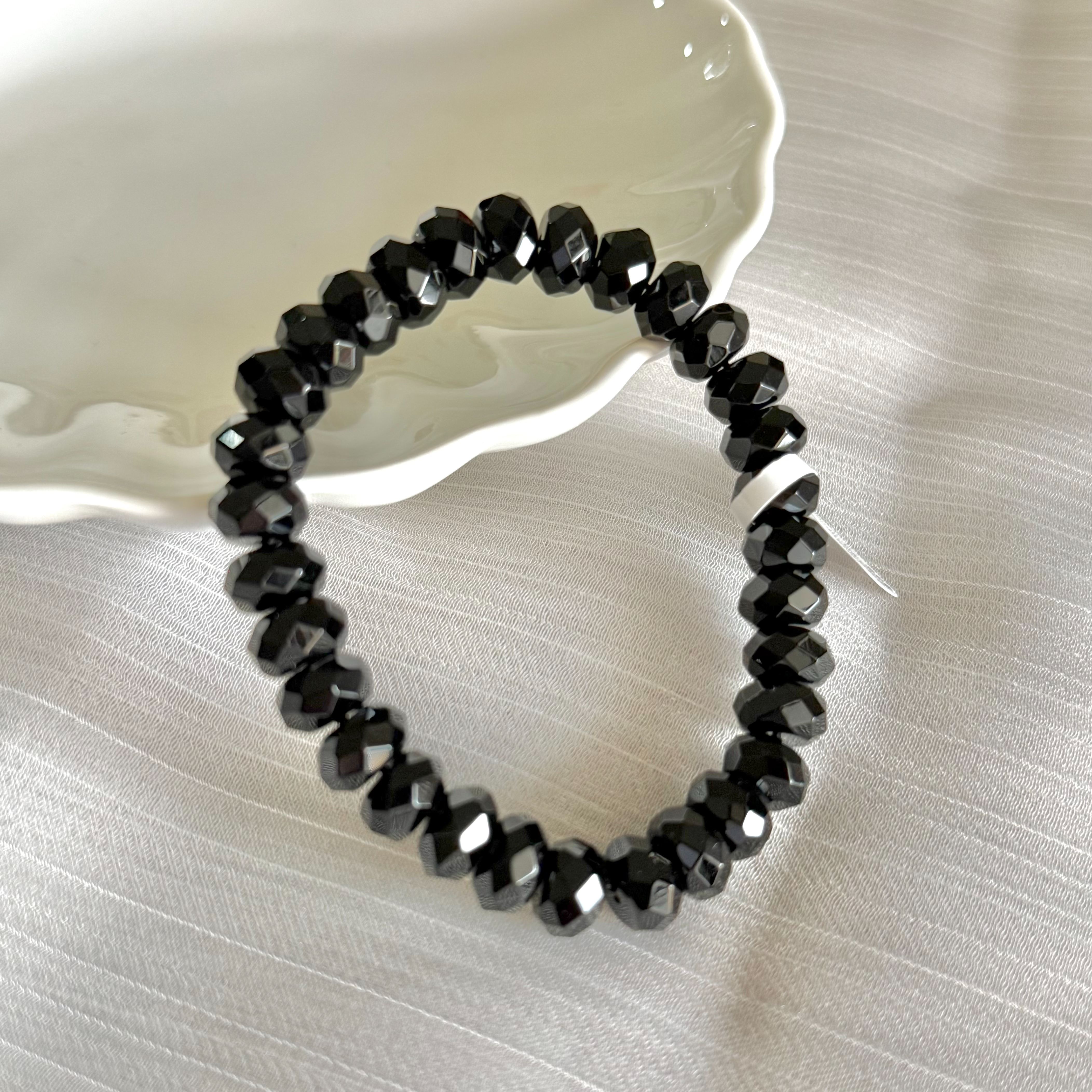 Onyx Abacus Cut Bracelet