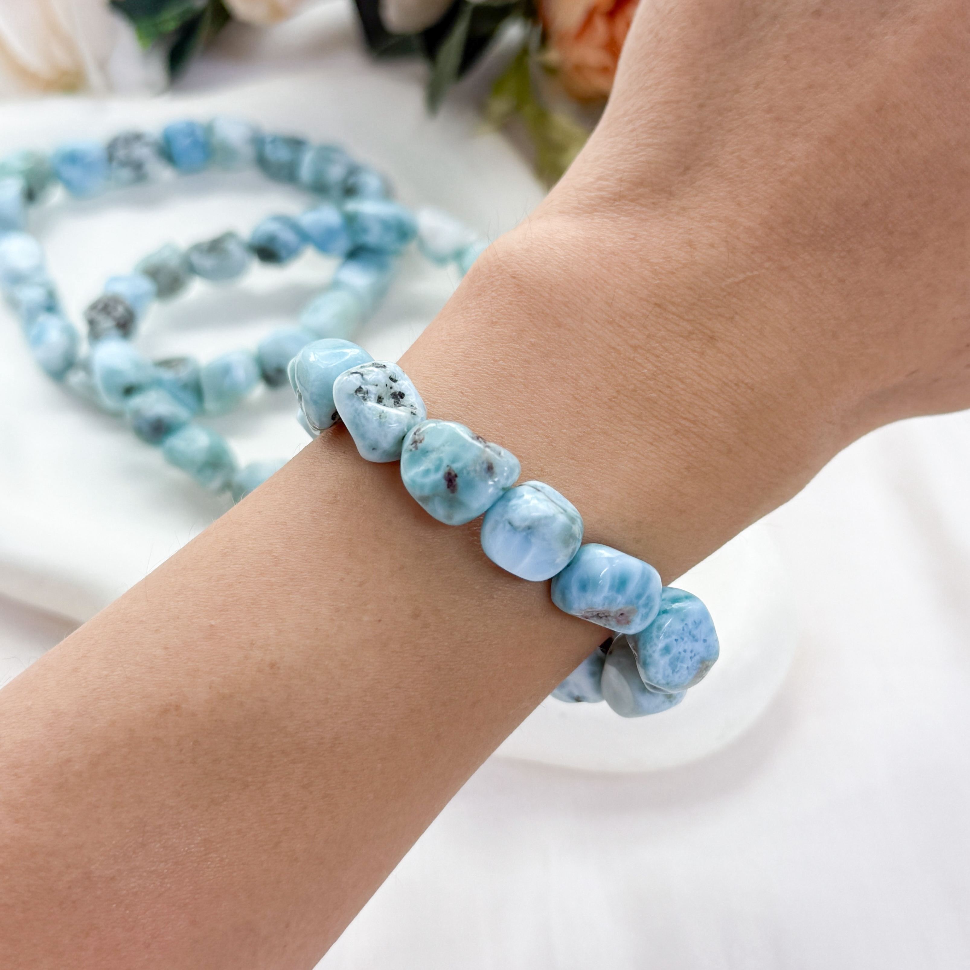 Larimar Nugget Bracelet - M
