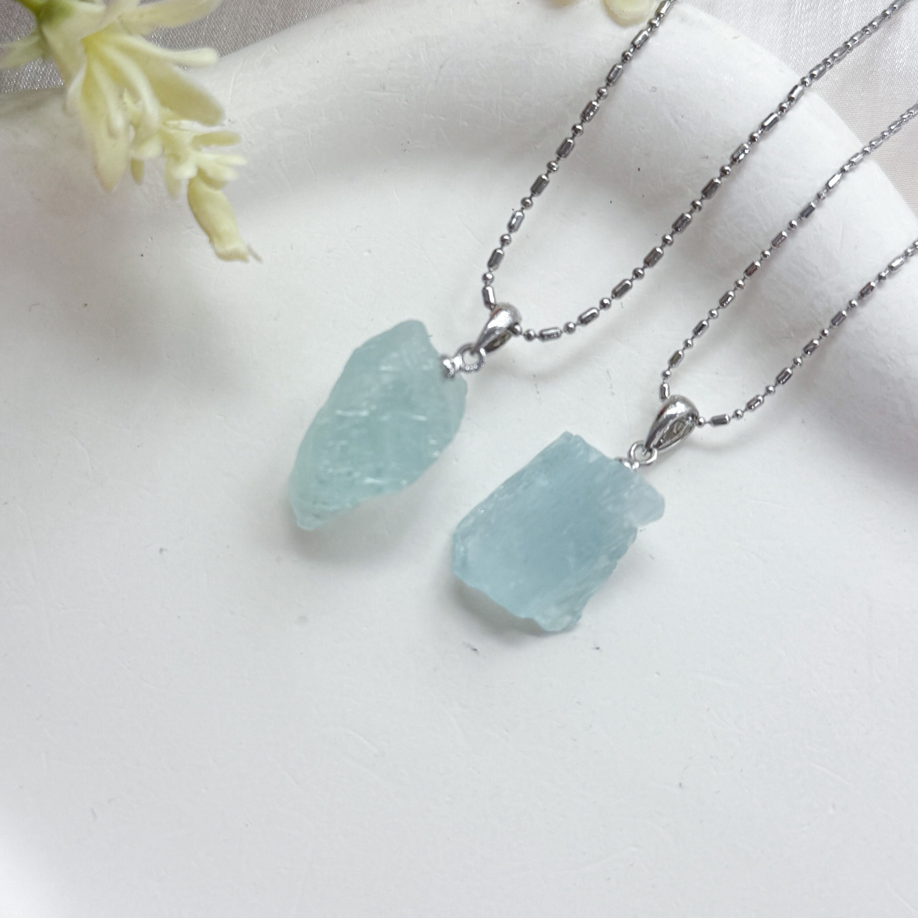 Aquamarine Raw Pendant