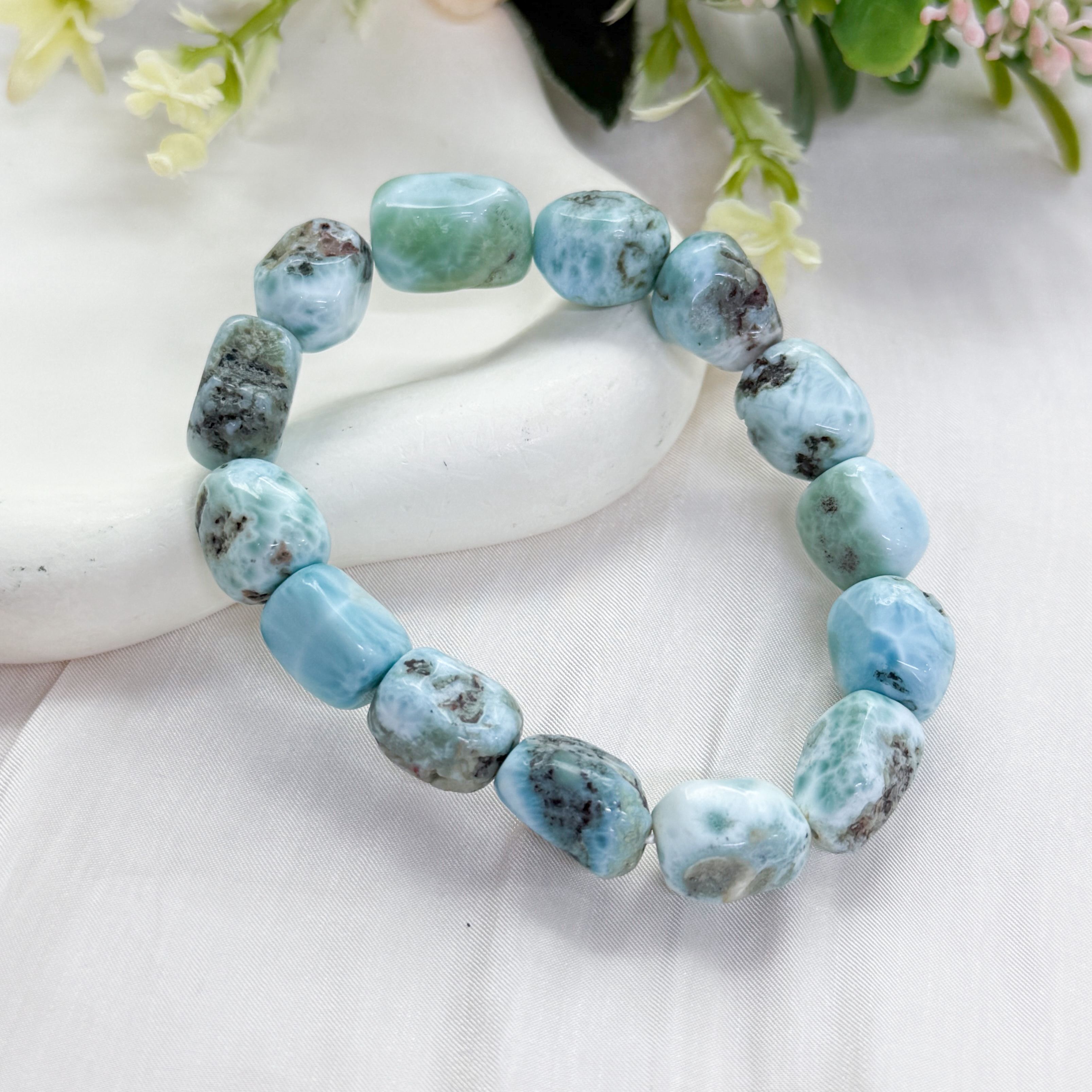 Larimar Nugget Bracelet - L
