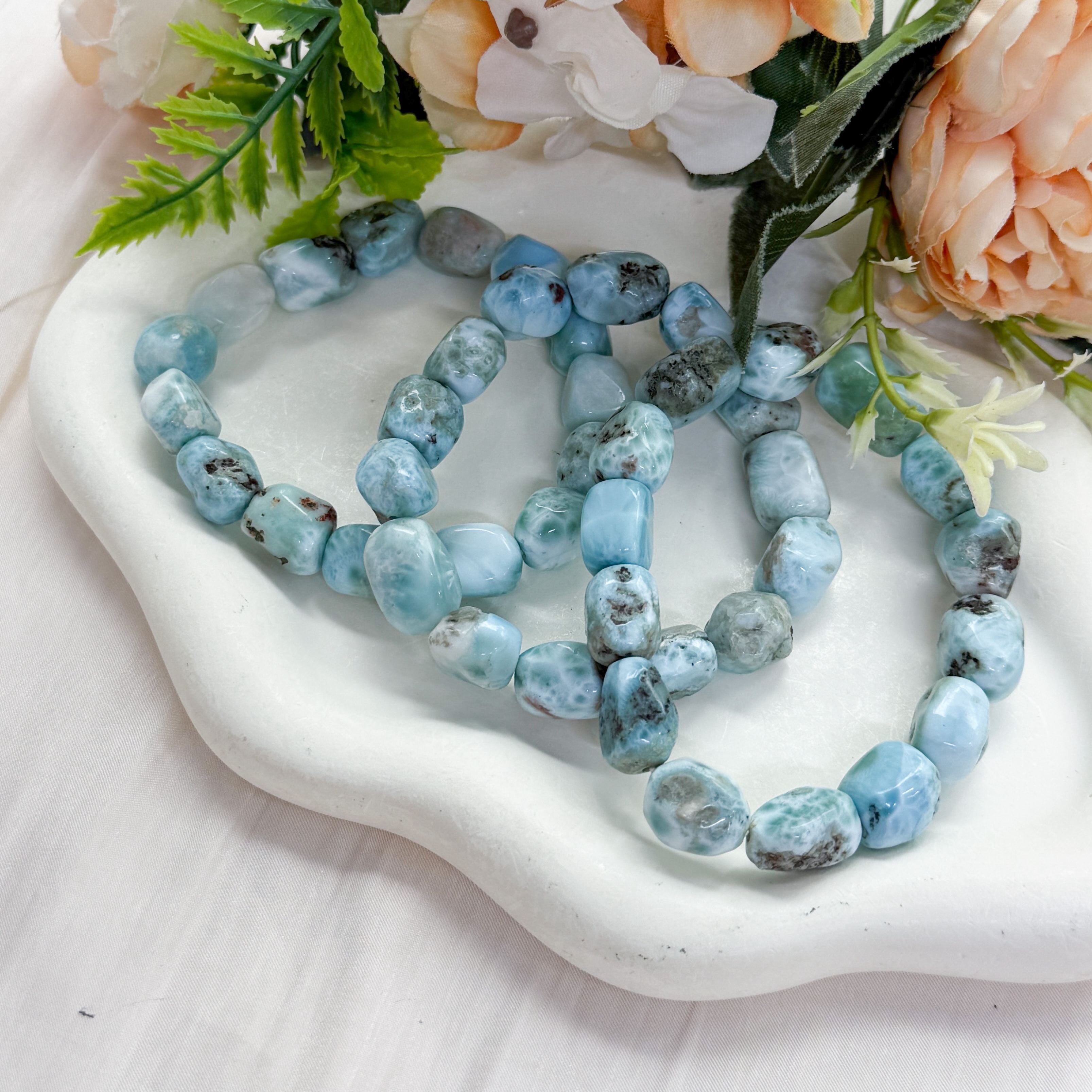 Larimar Nugget Bracelet - L