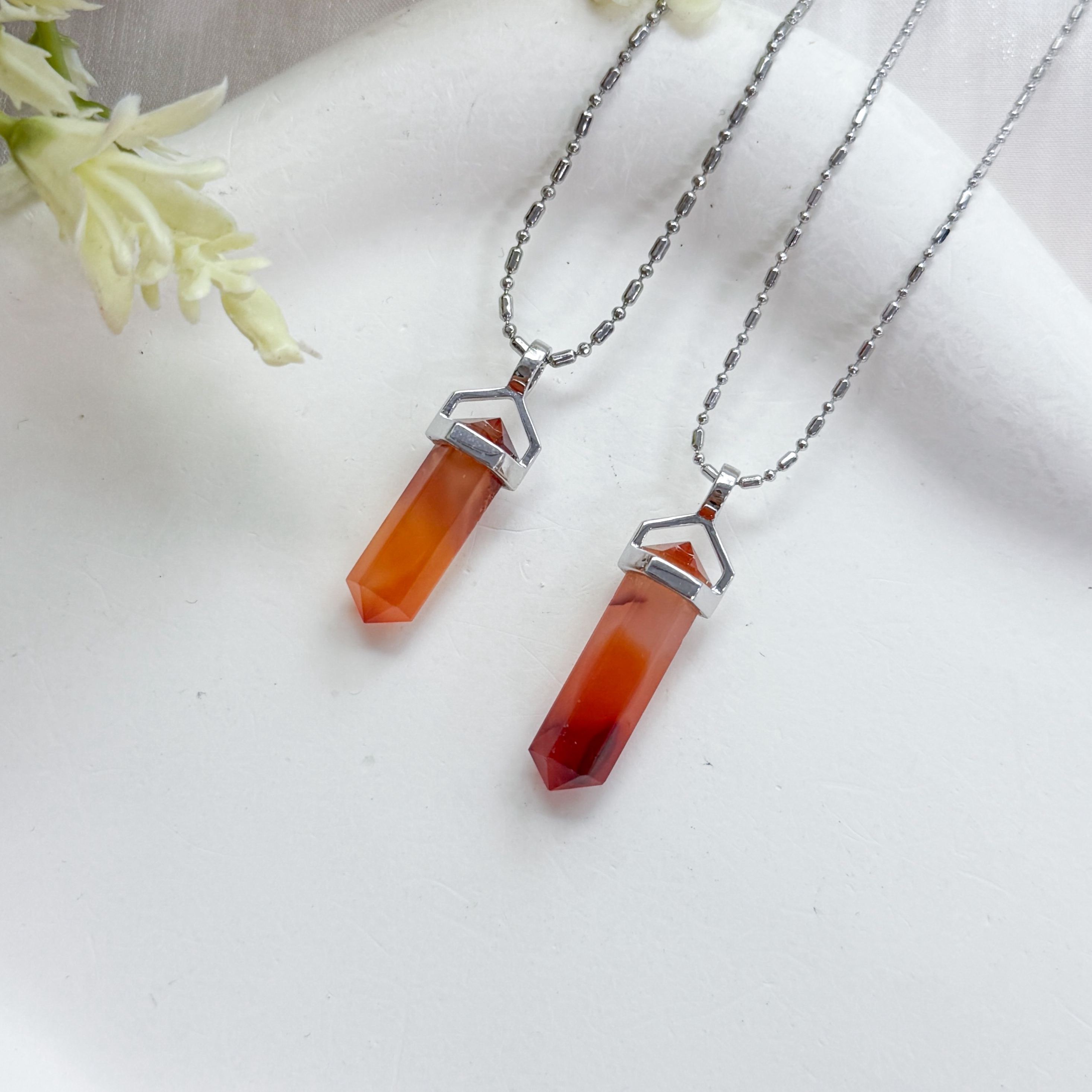 Carnelian Double Pointer Pendant