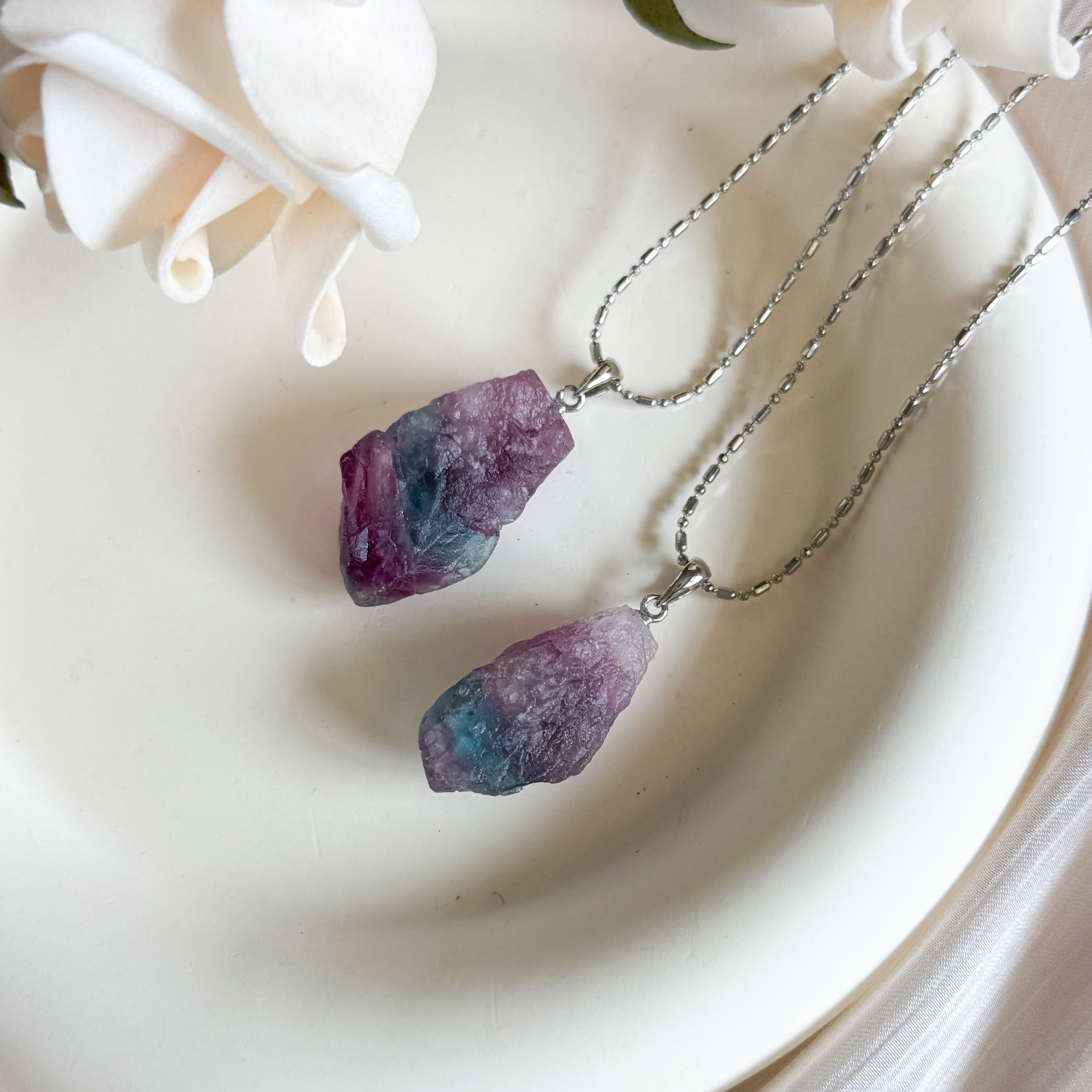 Fluorite Raw Pendant