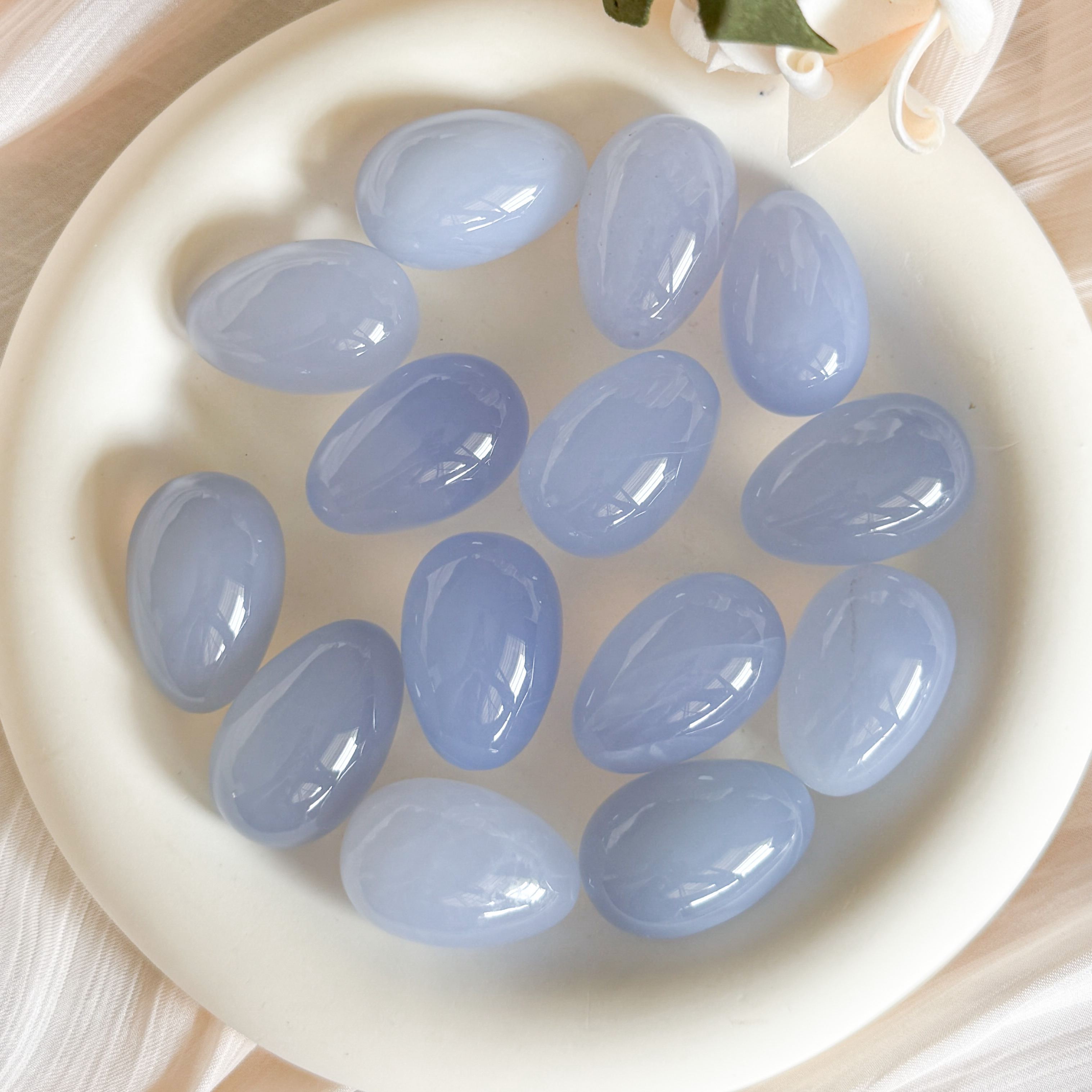 Blue Lace Agate Egg Display [Online Exclusive]