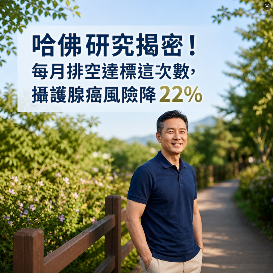 【熟男健康】每月達標這次數，攝護腺癌風險降 22%！哈佛權威研究公開「排空保養」祕訣_台灣研醫