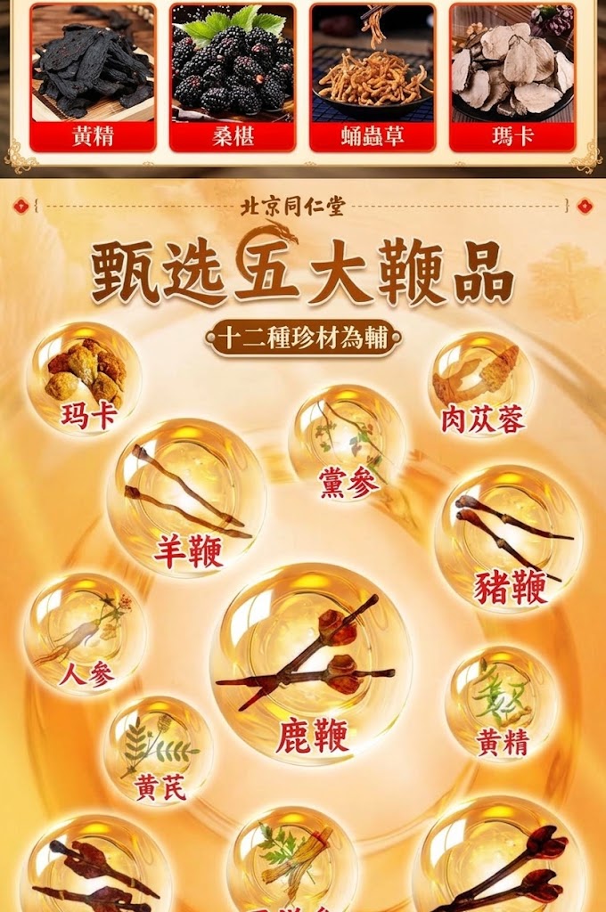 北京同仁堂 全鹿五鞭片原料