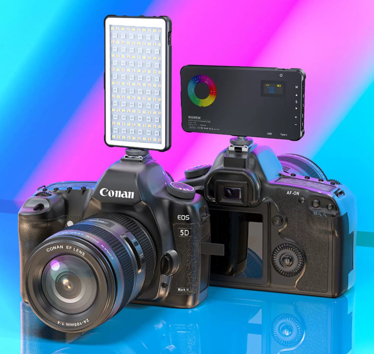 RGB multi-function two-in-one fill light & power bank, built-in 4000mAh large battery, SLR camera, mobile phone shooting Vlog photo photography light