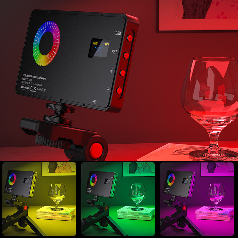 RGB multi-function two-in-one fill light & power bank, built-in 4000mAh large battery, SLR camera, mobile phone shooting Vlog photo photography light